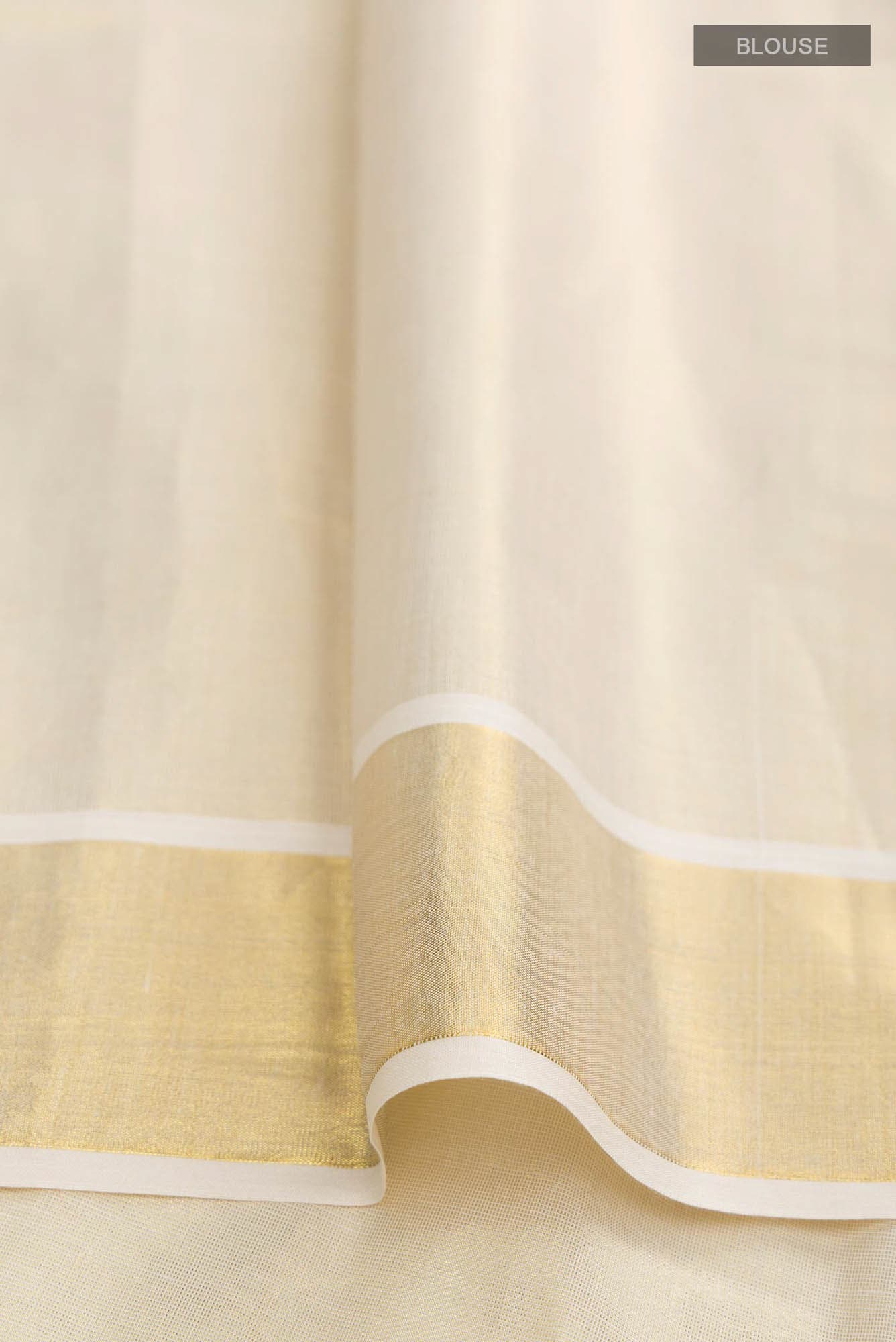 Gold Kerala Cotton Saree