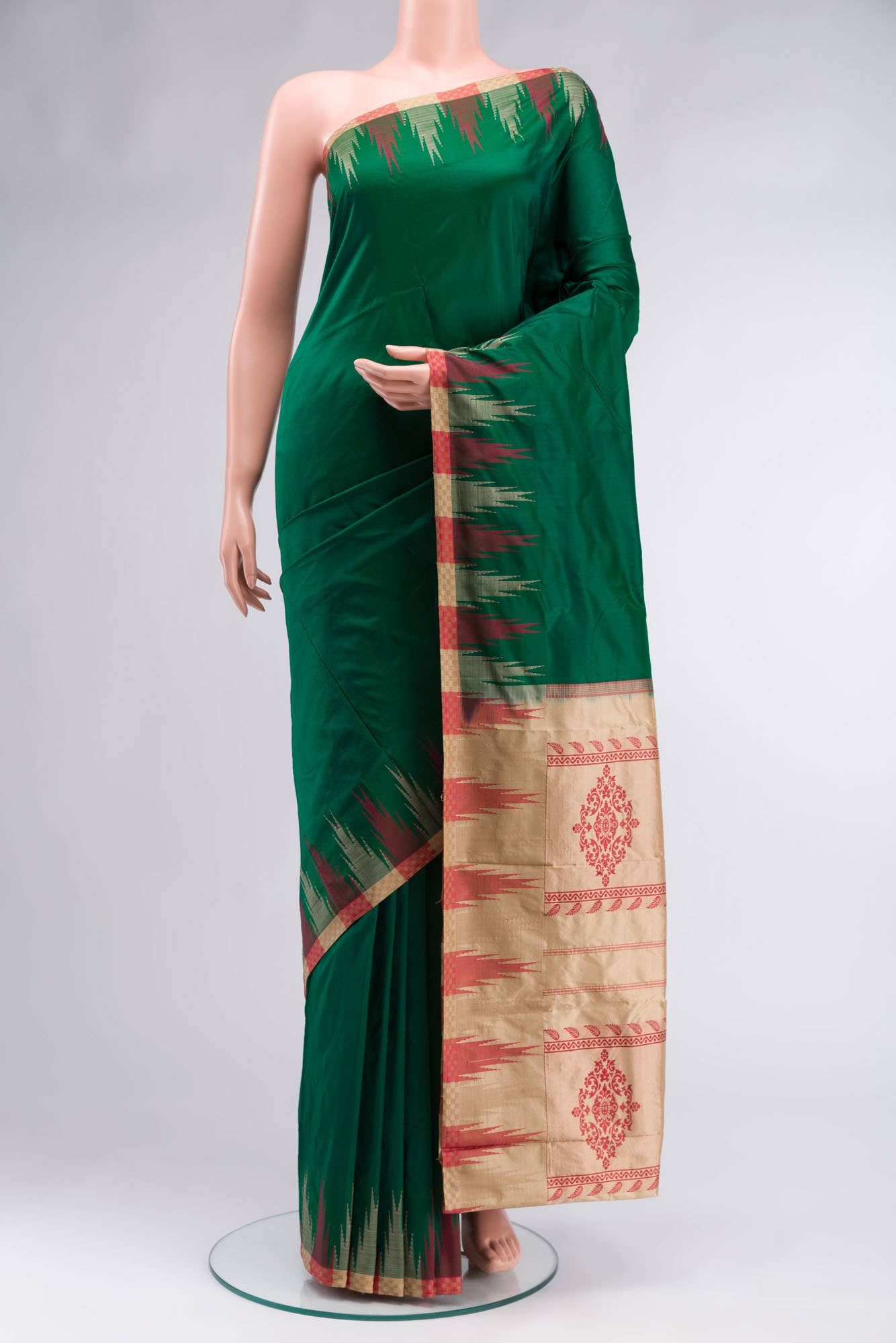 Green Bangalore Silk Saree