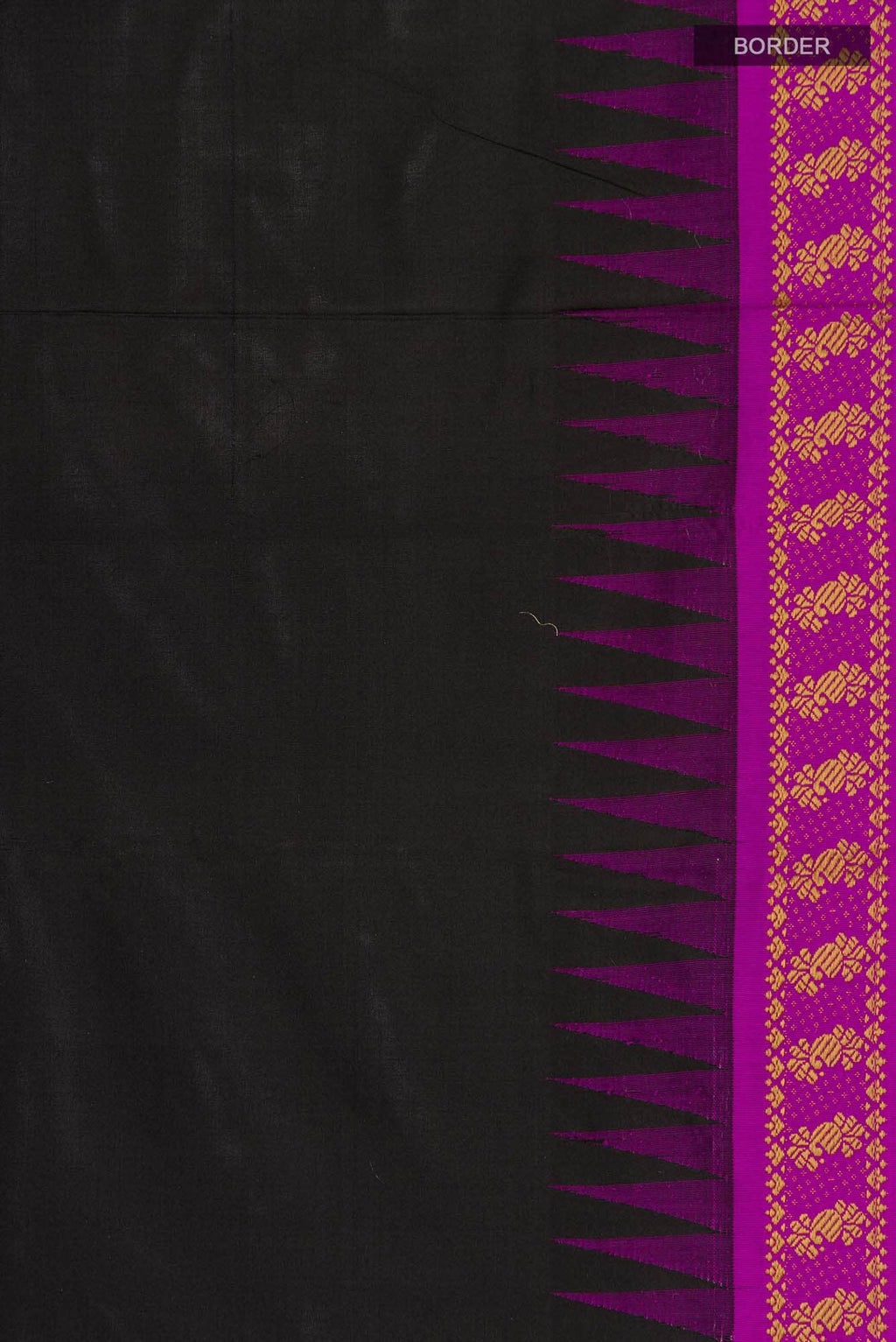Black Bangalore Silk Saree