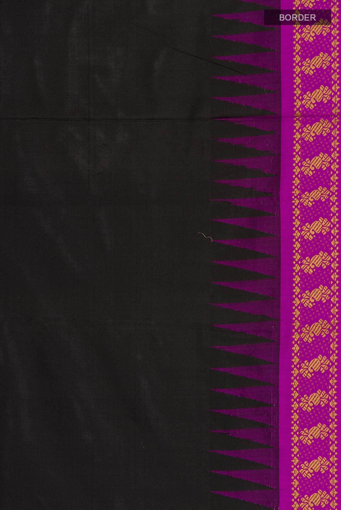 Black Bangalore Silk Saree