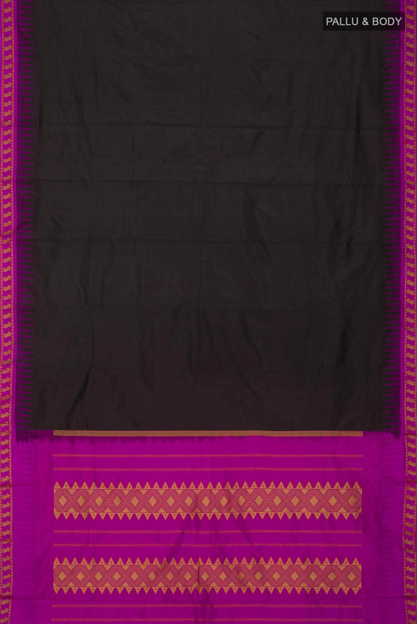 Black Bangalore Silk Saree