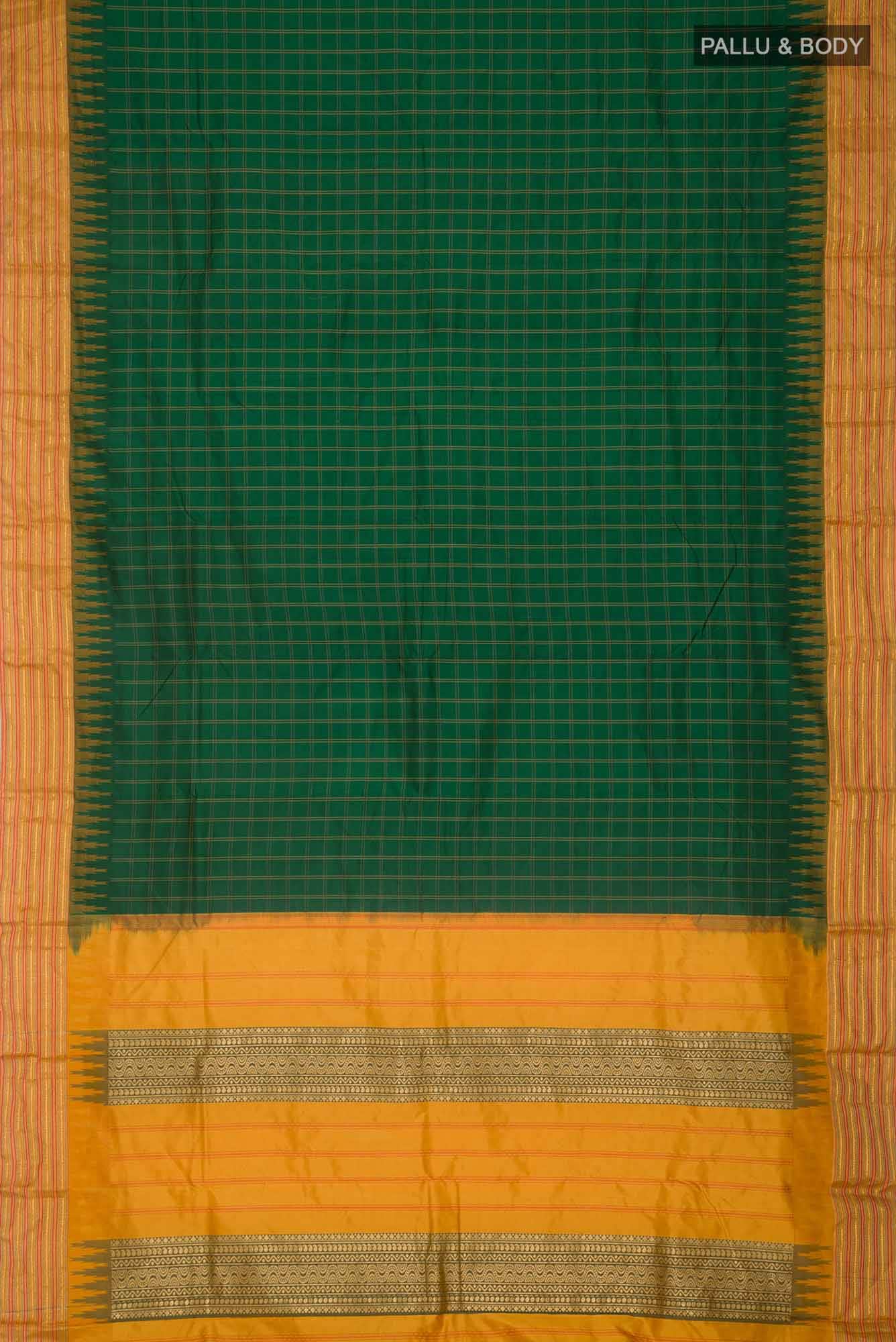 Green Bangalore Silk Saree