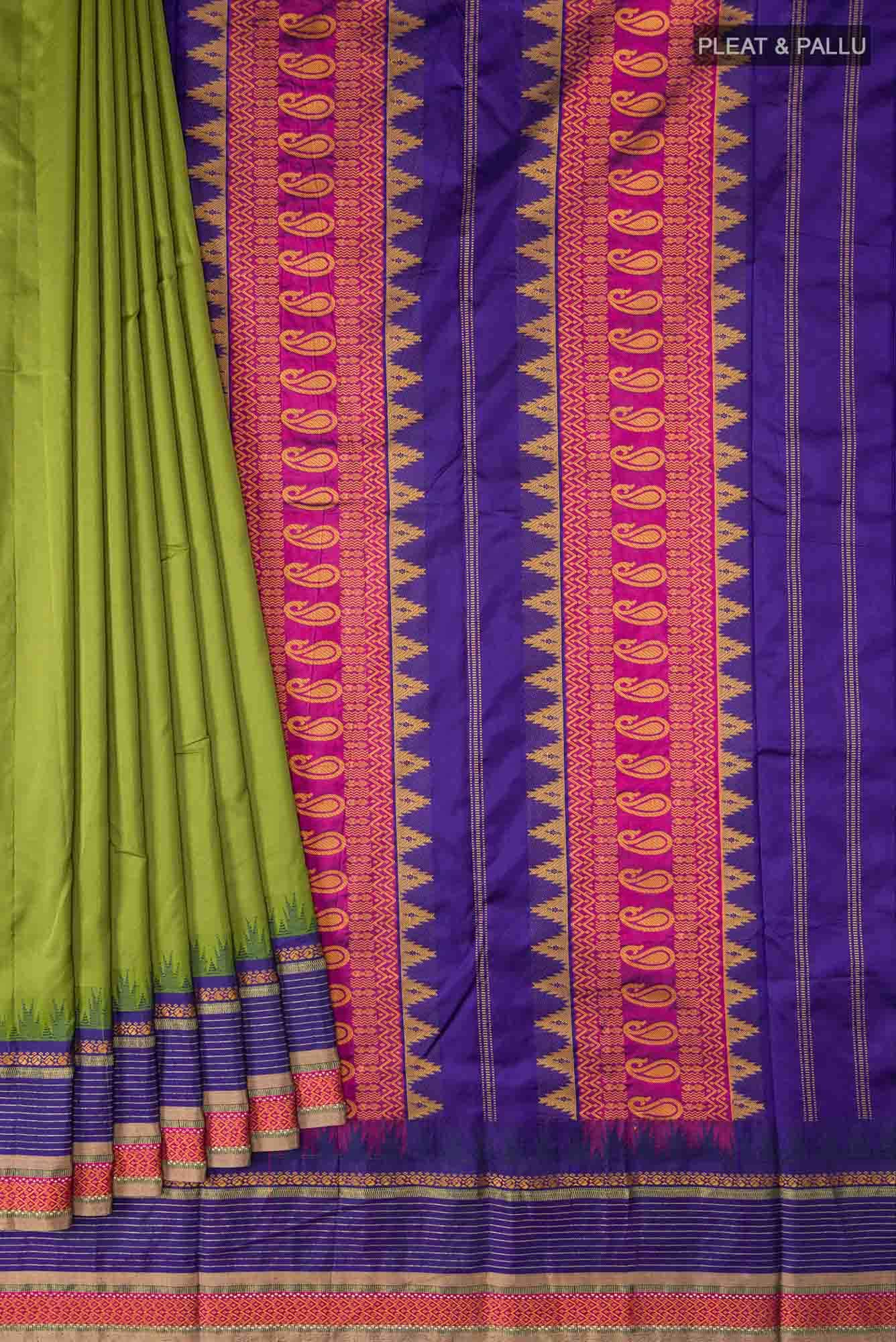 Green Bangalore Silk Saree