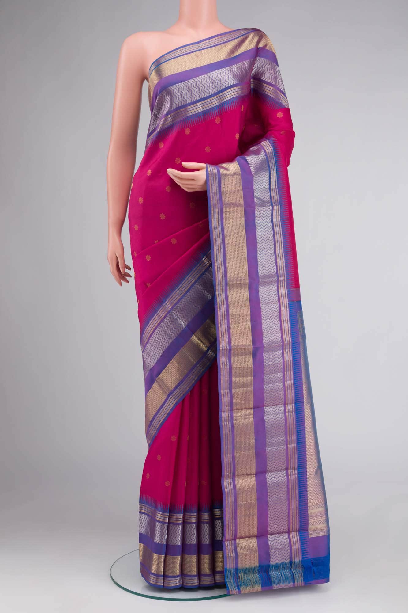 Pink Kanchipuram Silk Saree