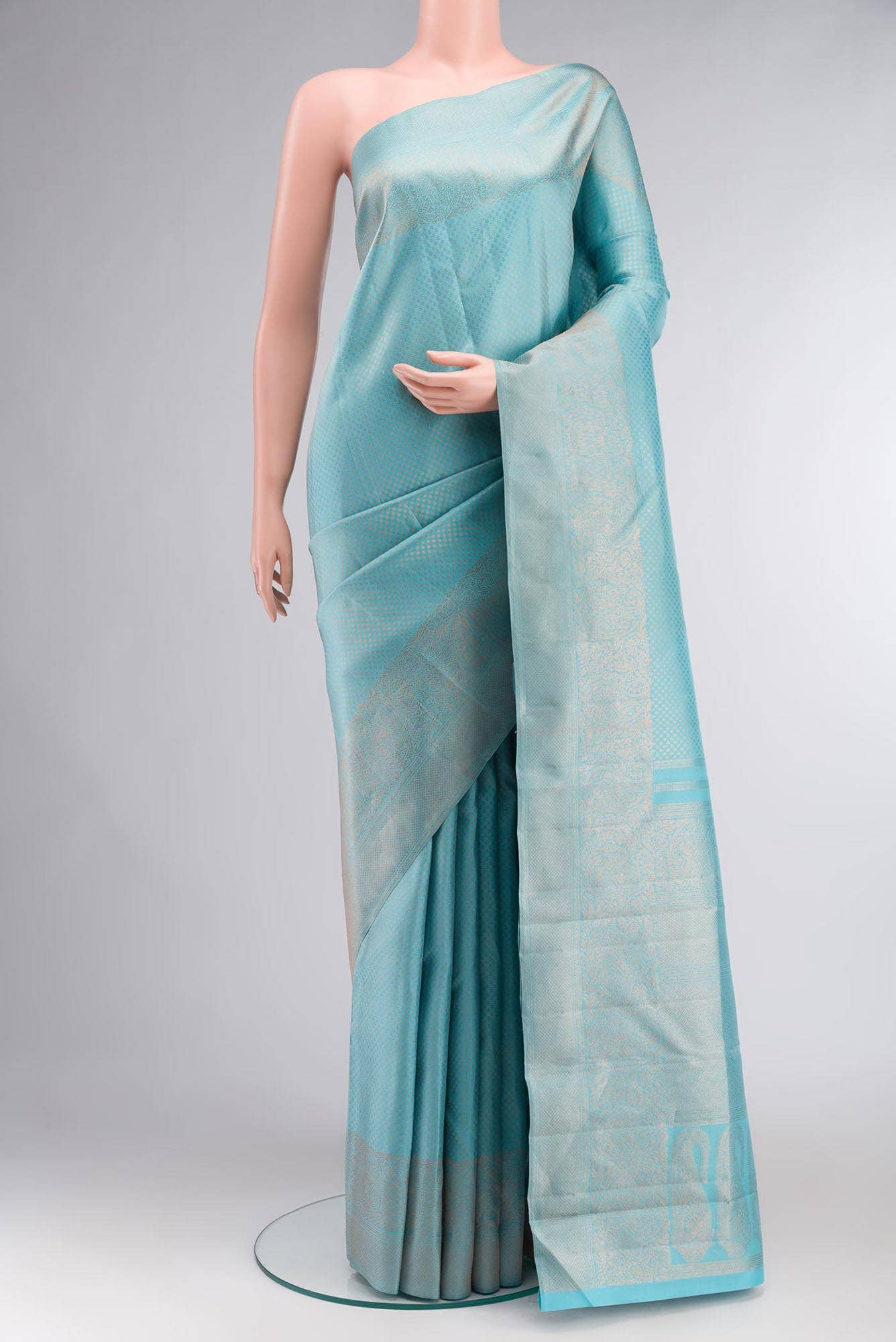Blue Dual Tone Kanchipuram Silk Saree