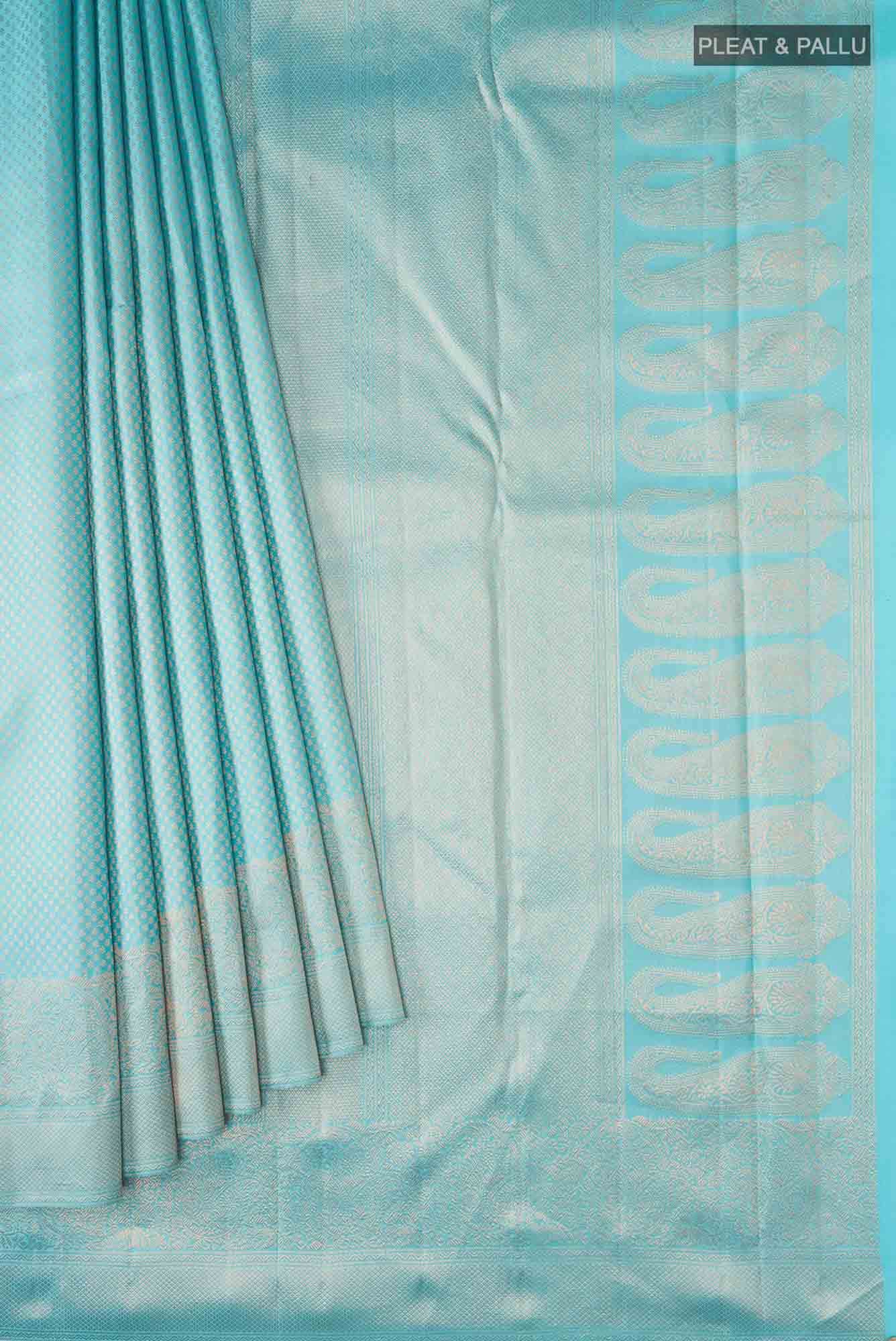 Blue Dual Tone Kanchipuram Silk Saree
