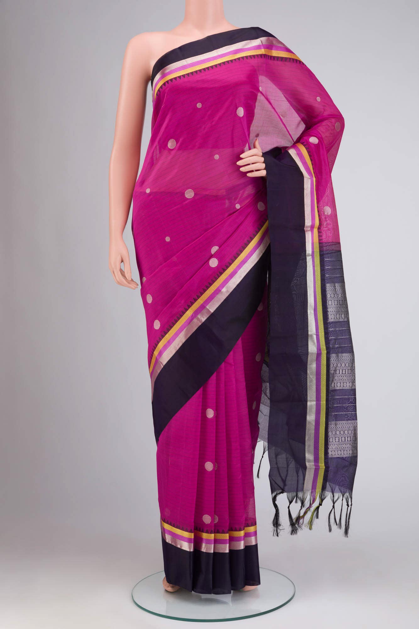 Pink Silk Cotton Saree