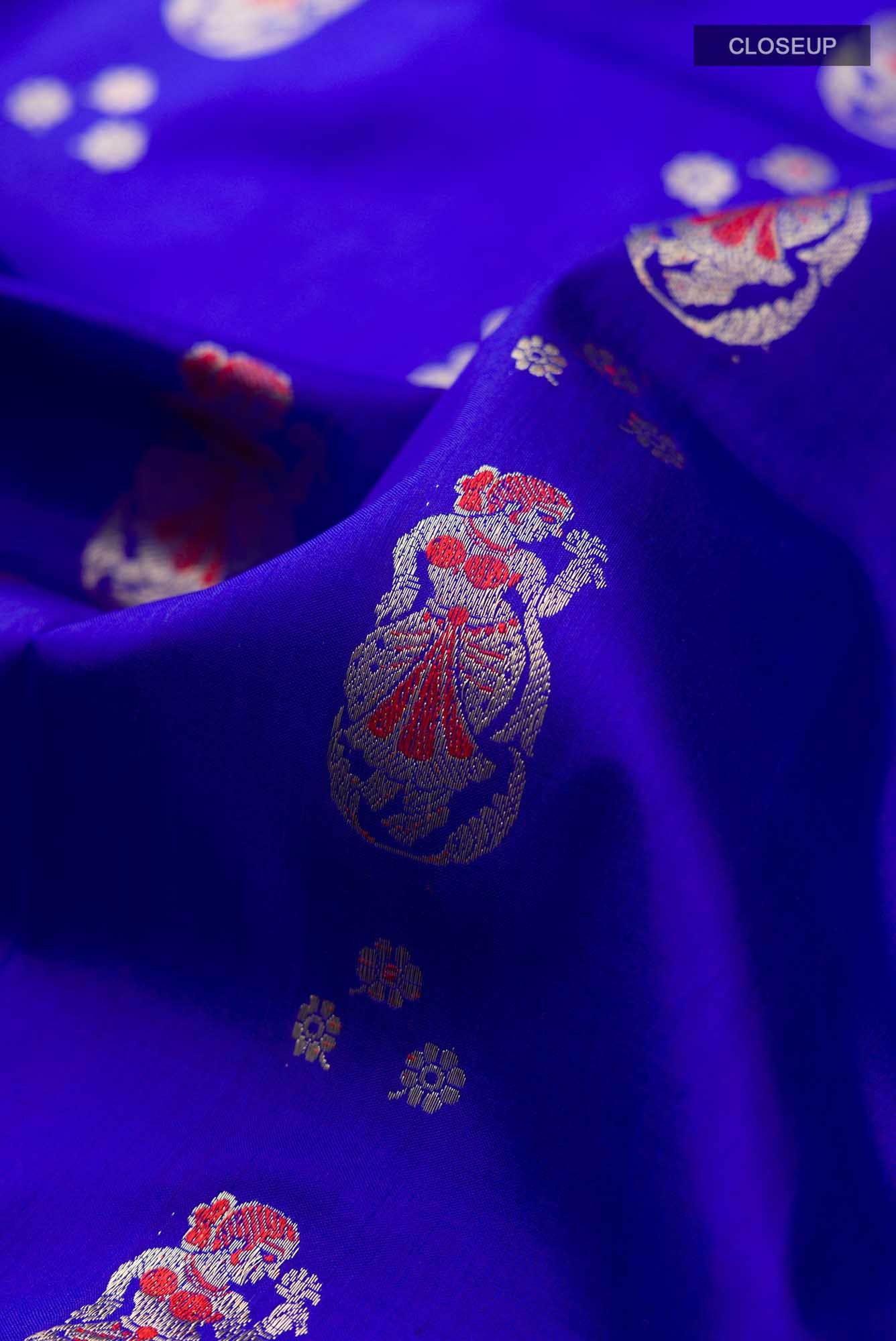 Blue Baluchari Silk Saree