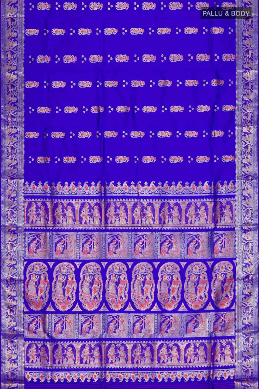 Blue Baluchari Silk Saree