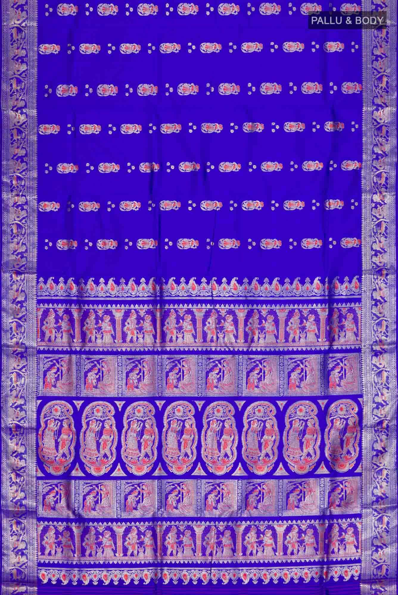 Blue Baluchari Silk Saree