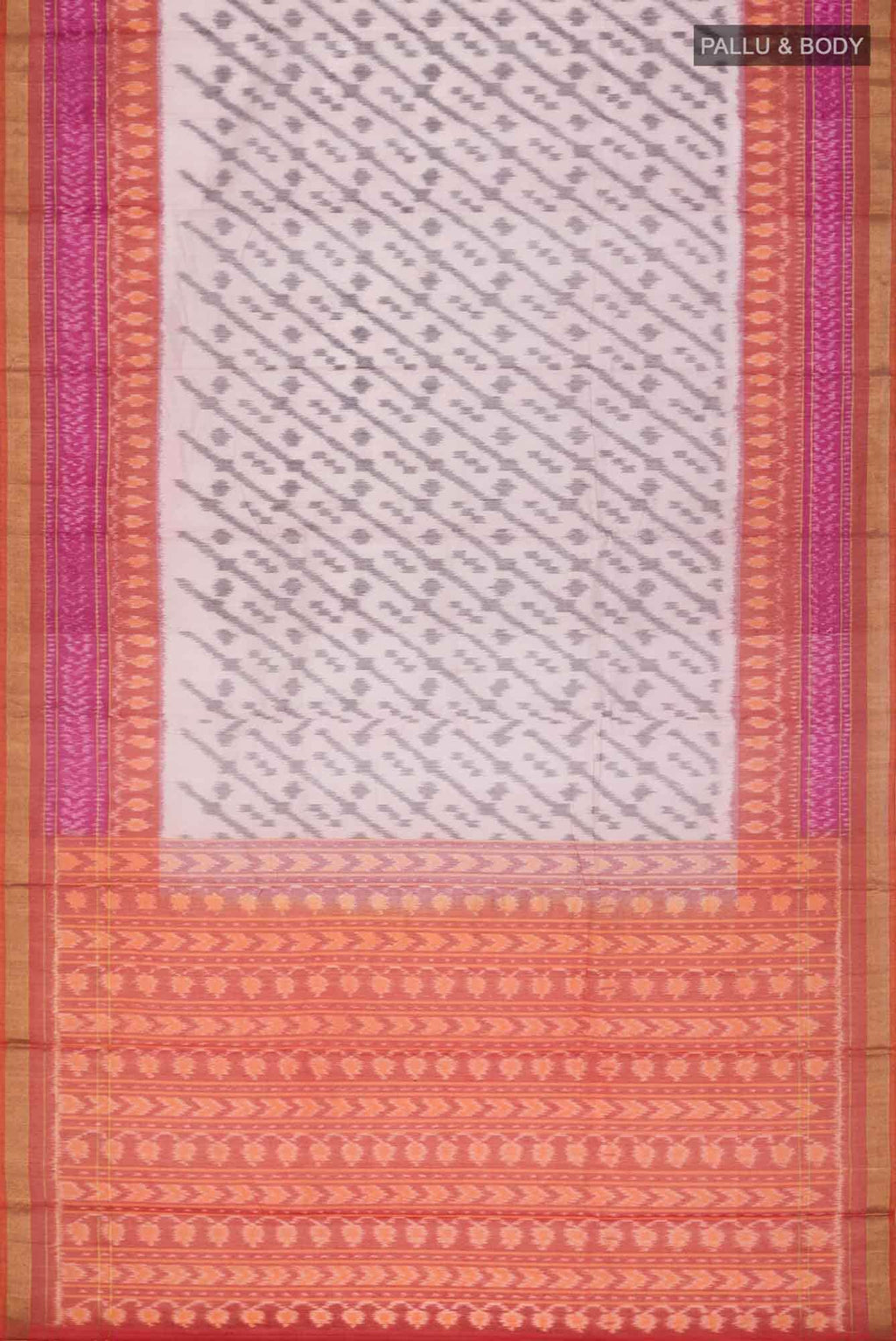 Cream Silk Cotton Saree