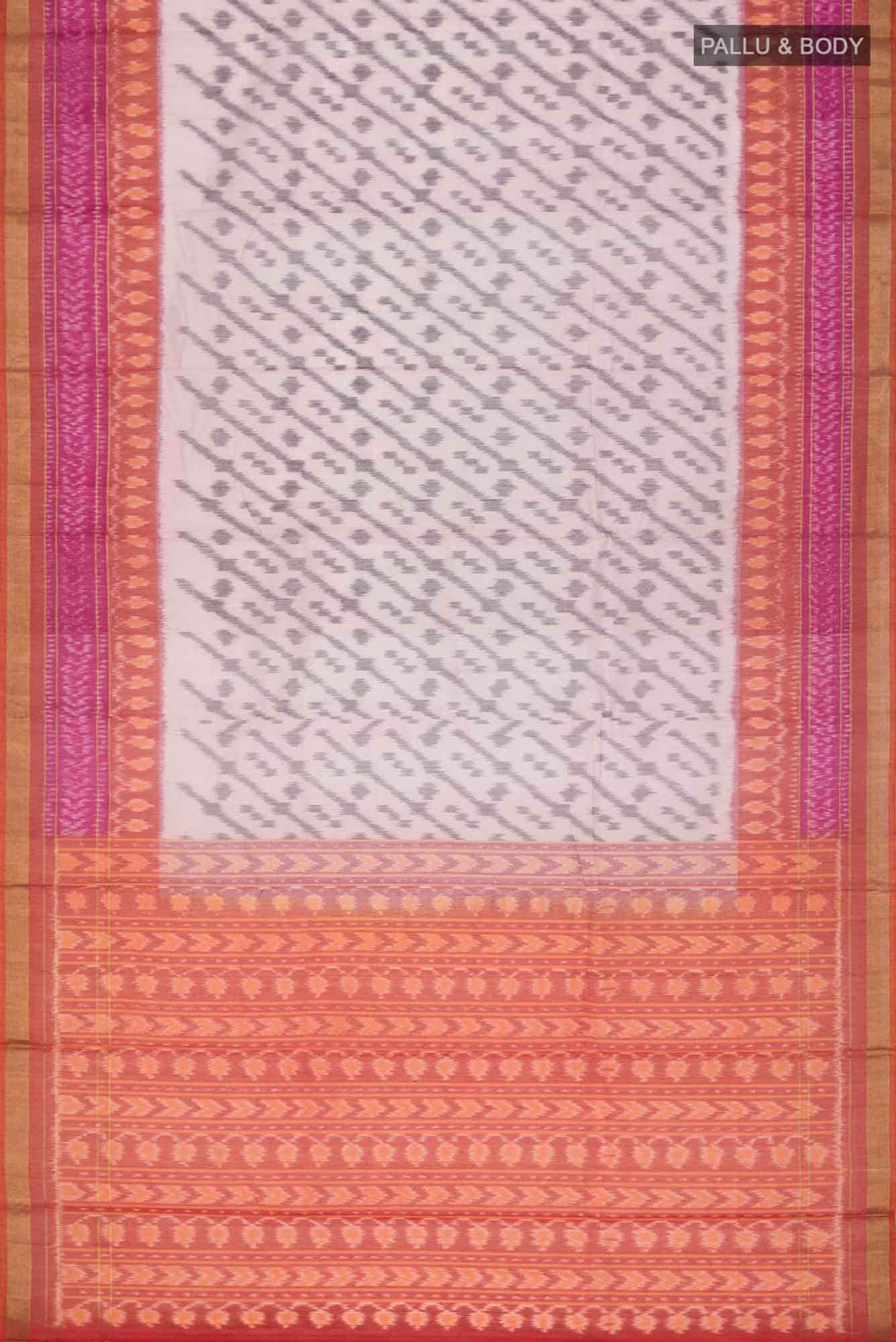 Cream Silk Cotton Saree