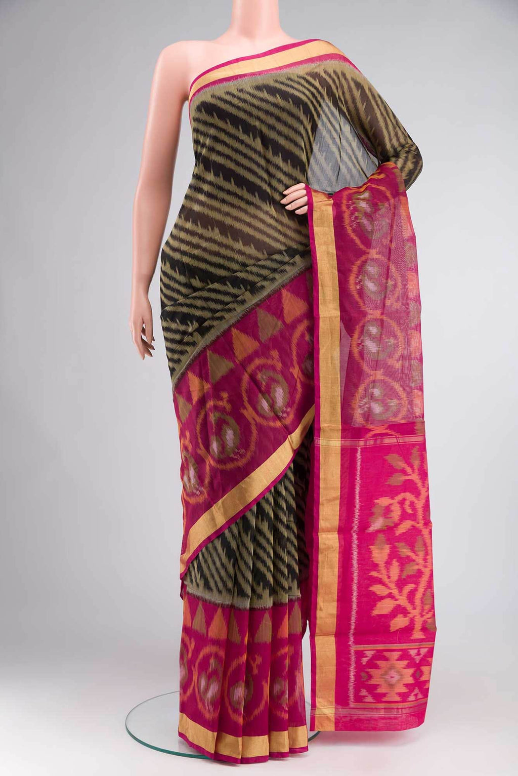 Black Silk Cotton Saree