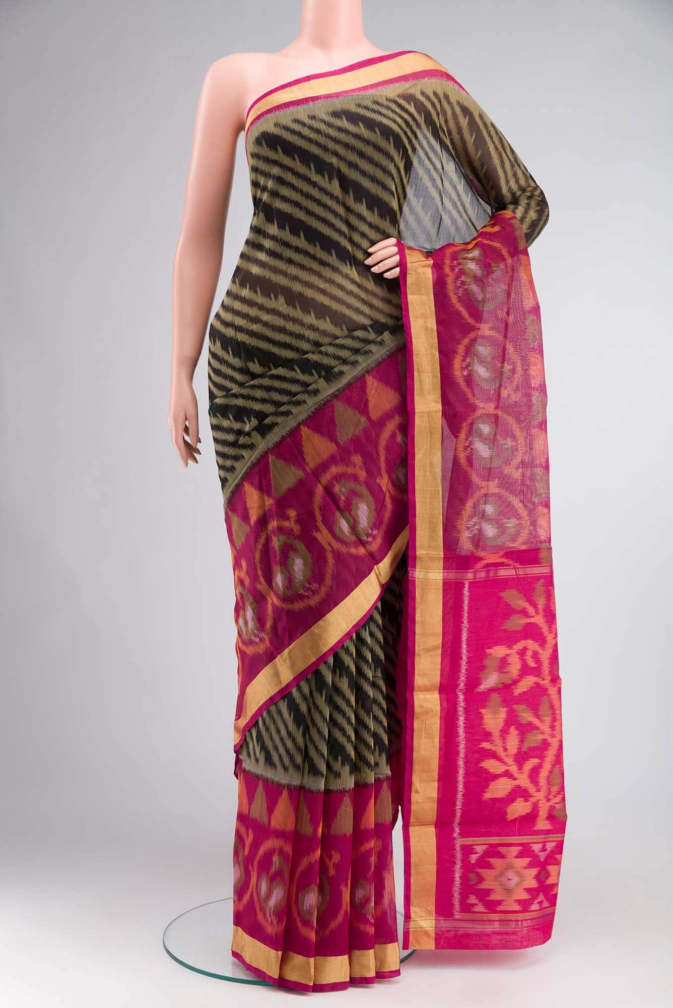 Black Silk Cotton Saree