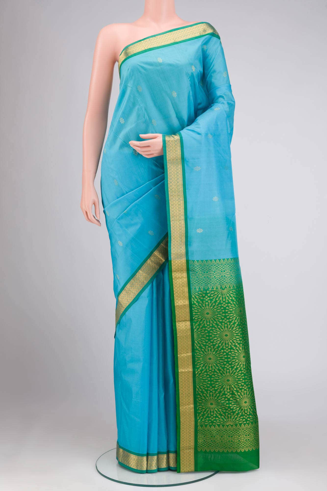Blue Kanchipuram Silk Saree