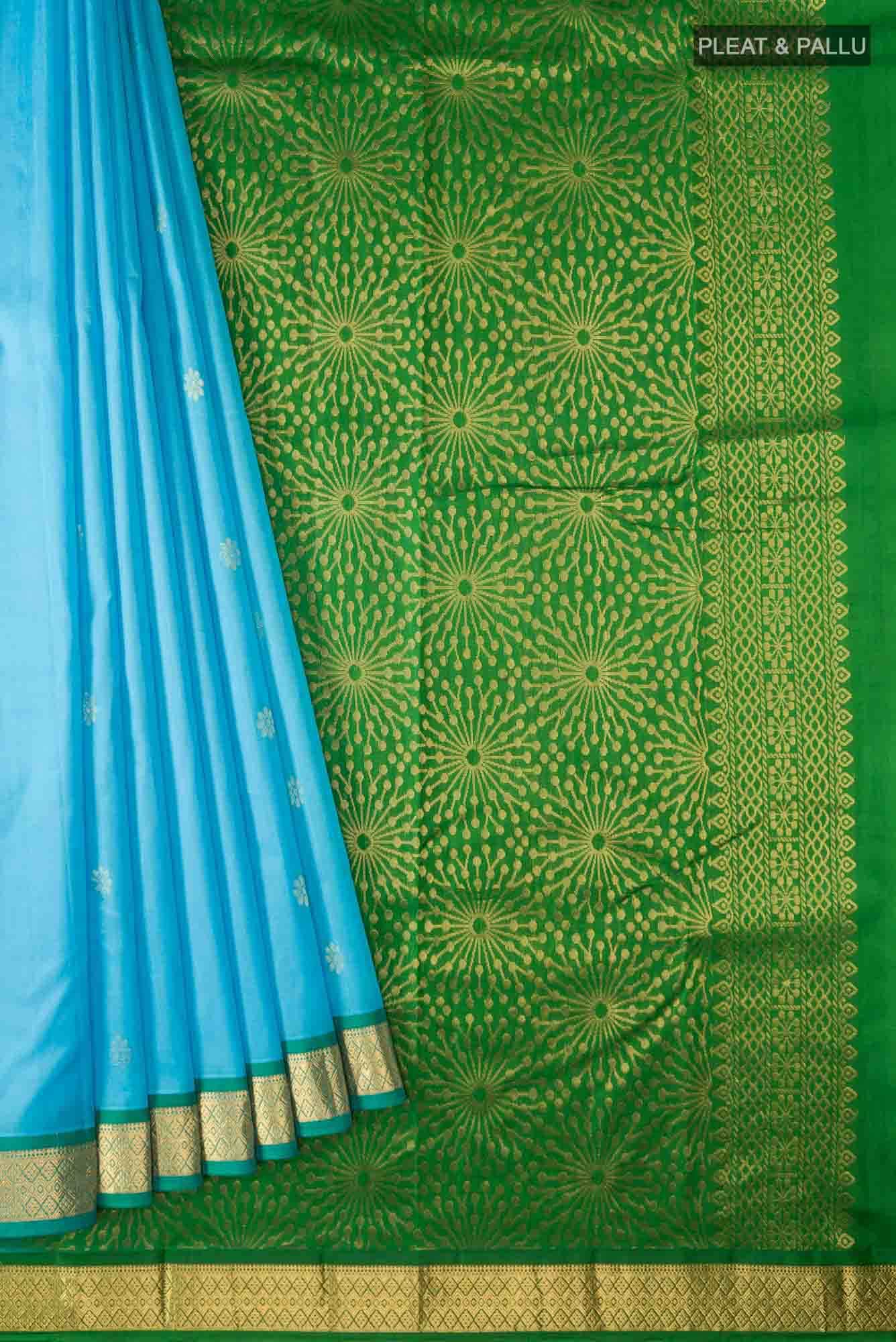Blue Kanchipuram Silk Saree