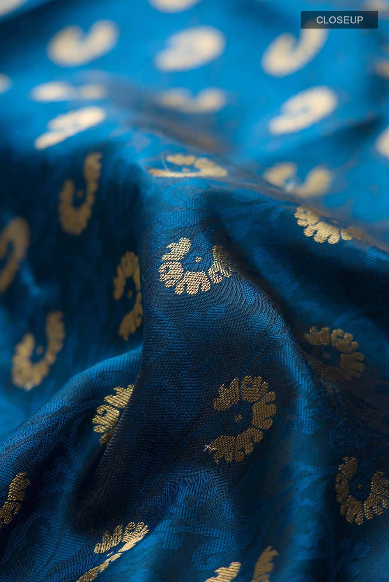 Blue Bangalore Silk Saree