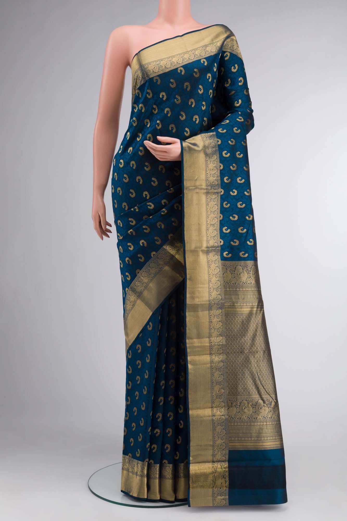 Blue Bangalore Silk Saree