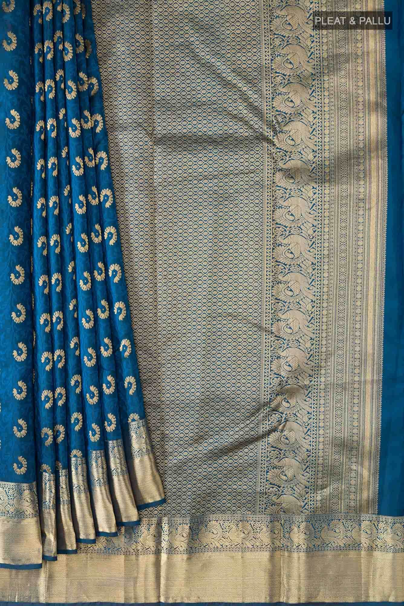 Blue Bangalore Silk Saree
