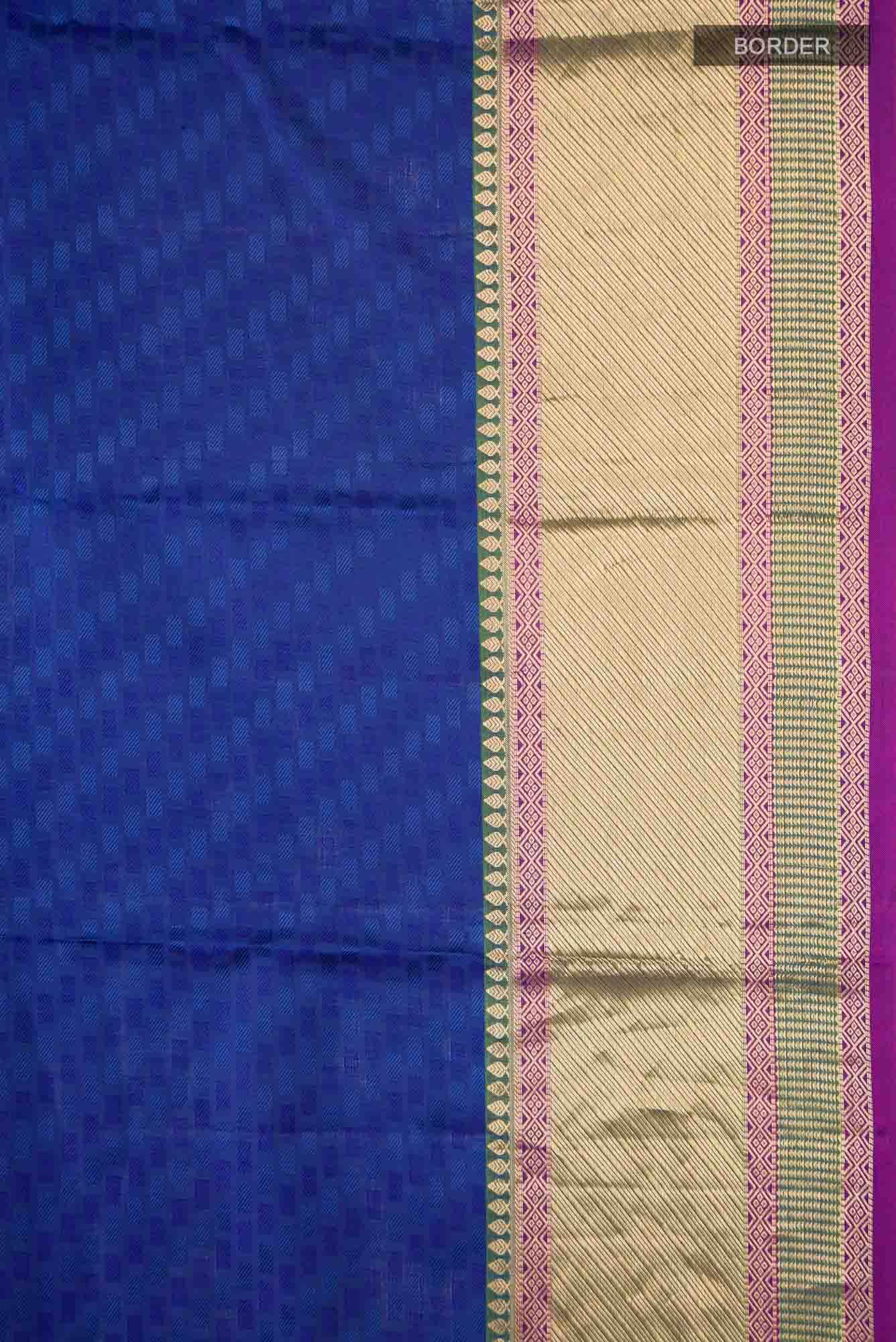 Blue Dual Tone Kanchipuram Silk Saree