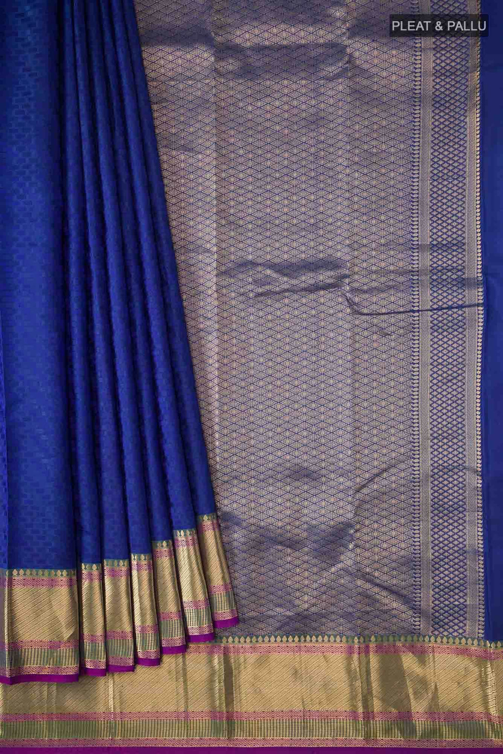 Blue Dual Tone Kanchipuram Silk Saree