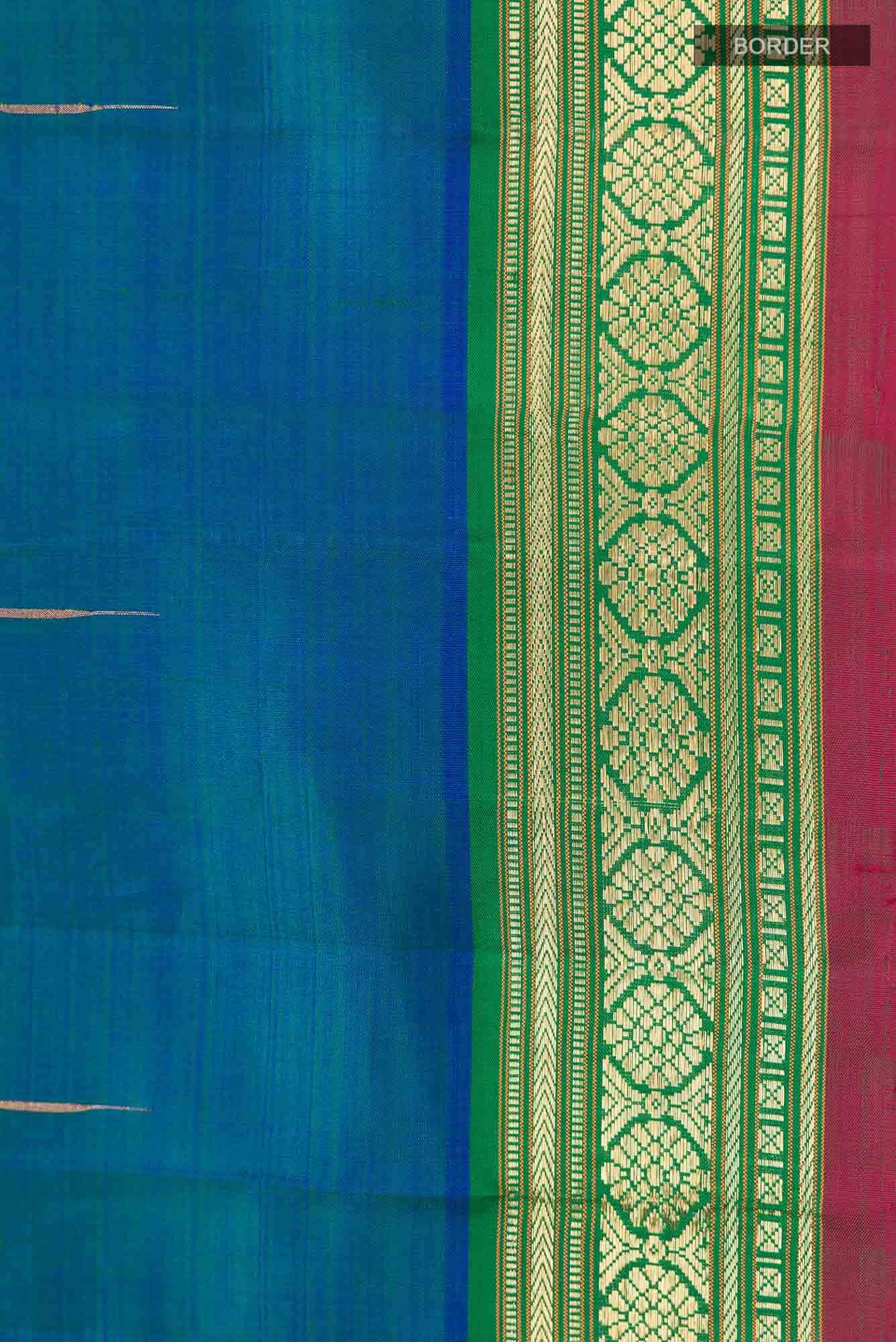 Blue Kanchipuram Silk Saree