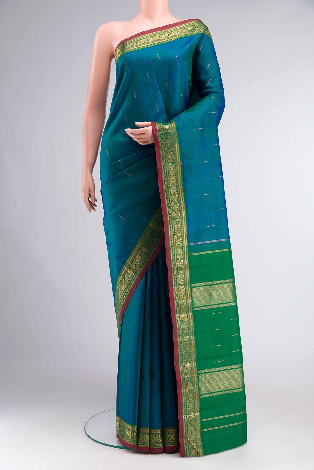 Blue Kanchipuram Silk Saree