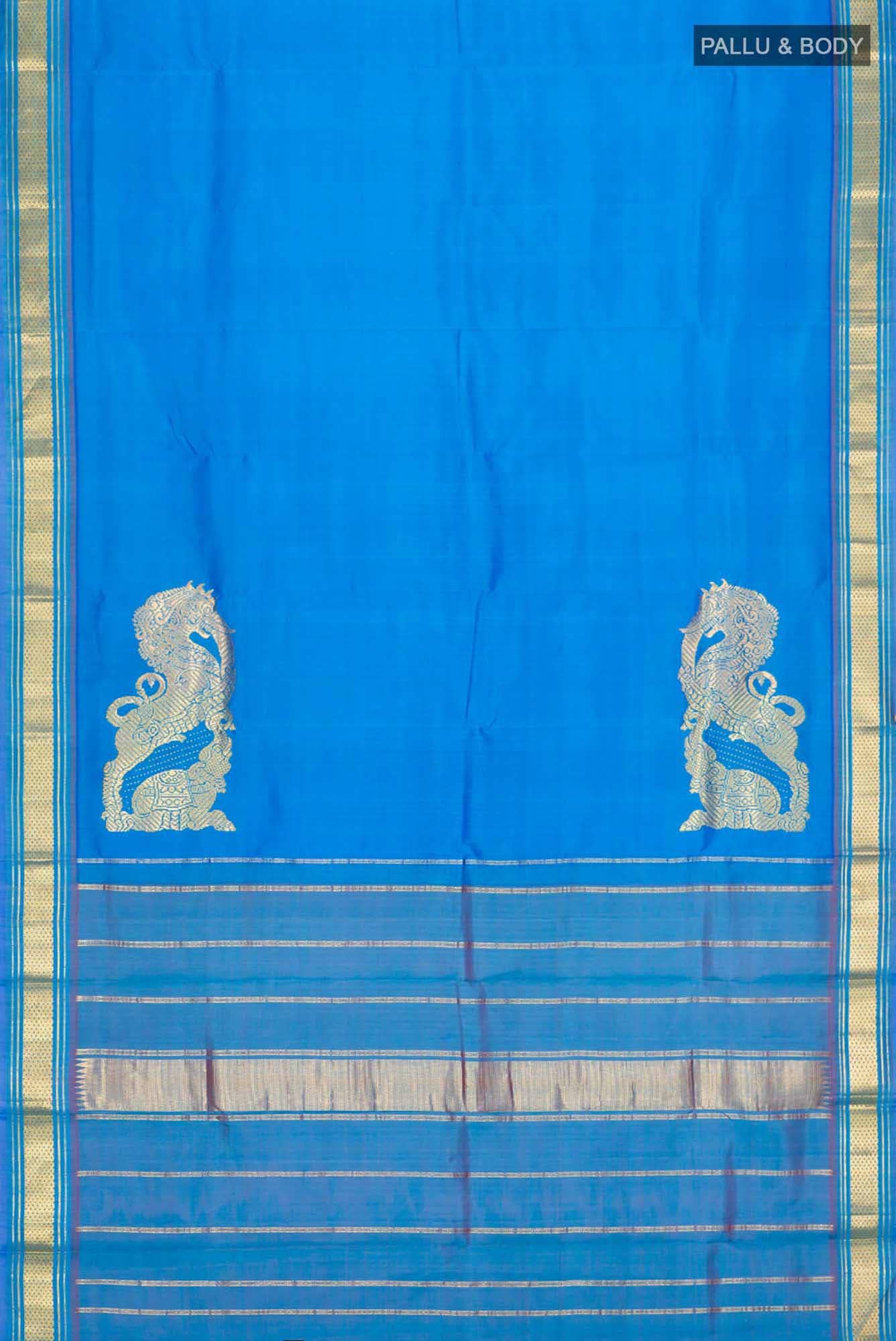 Blue Kanchipuram Silk Saree