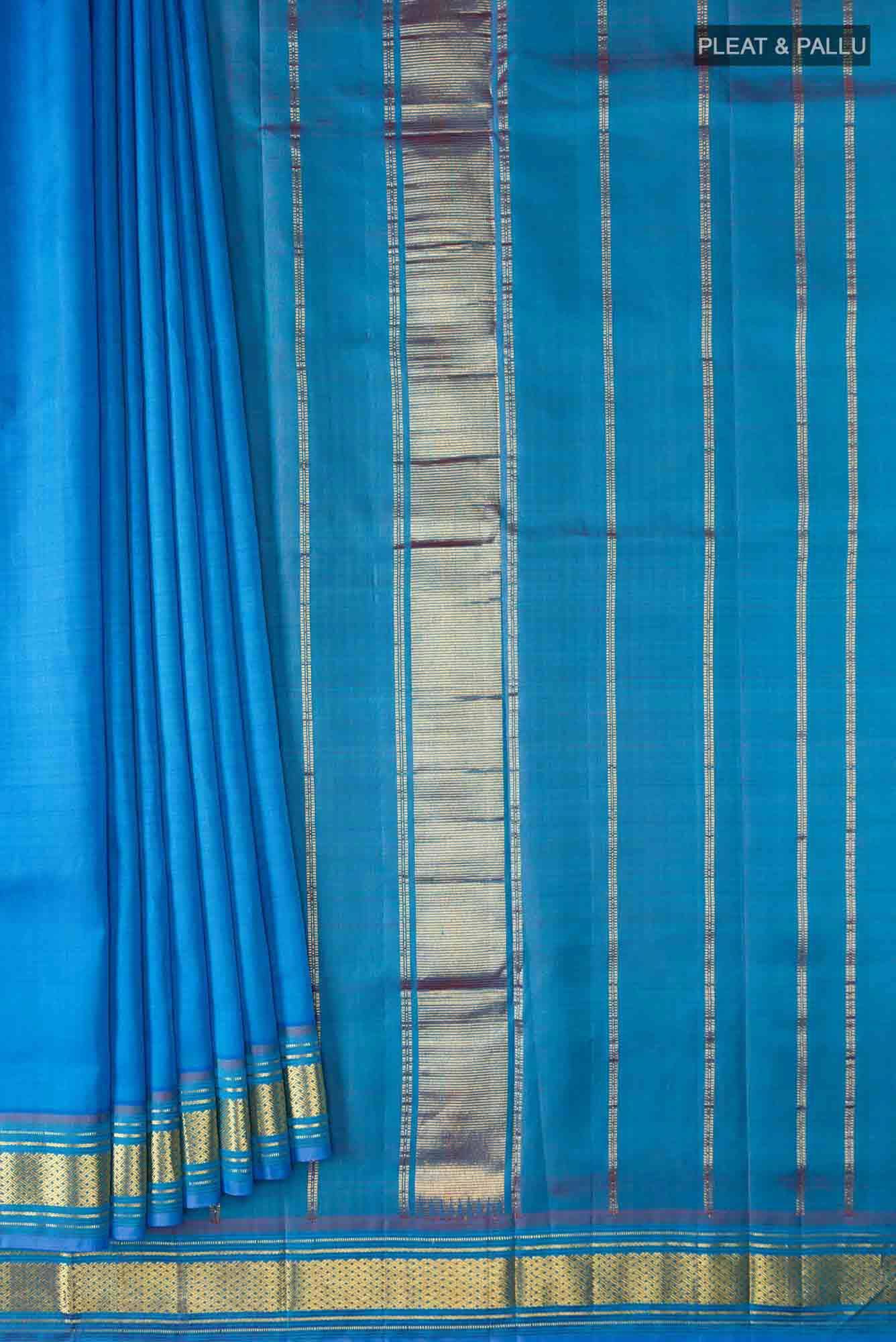 Blue Kanchipuram Silk Saree