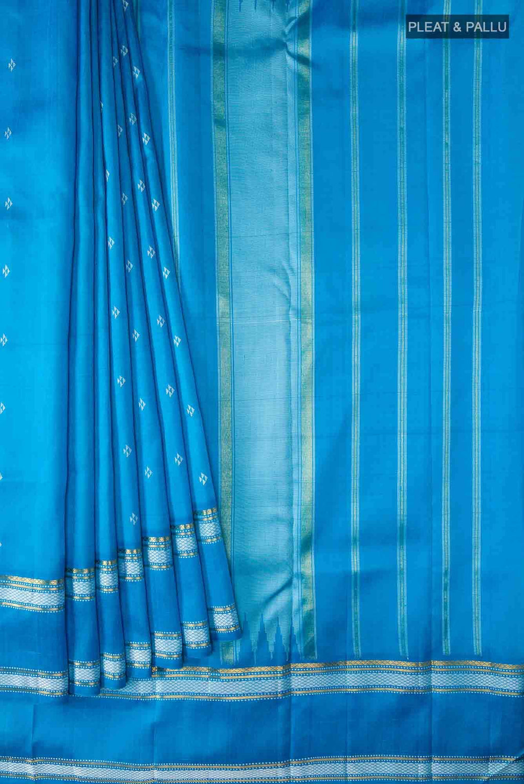 Blue Kanchipuram Silk Saree