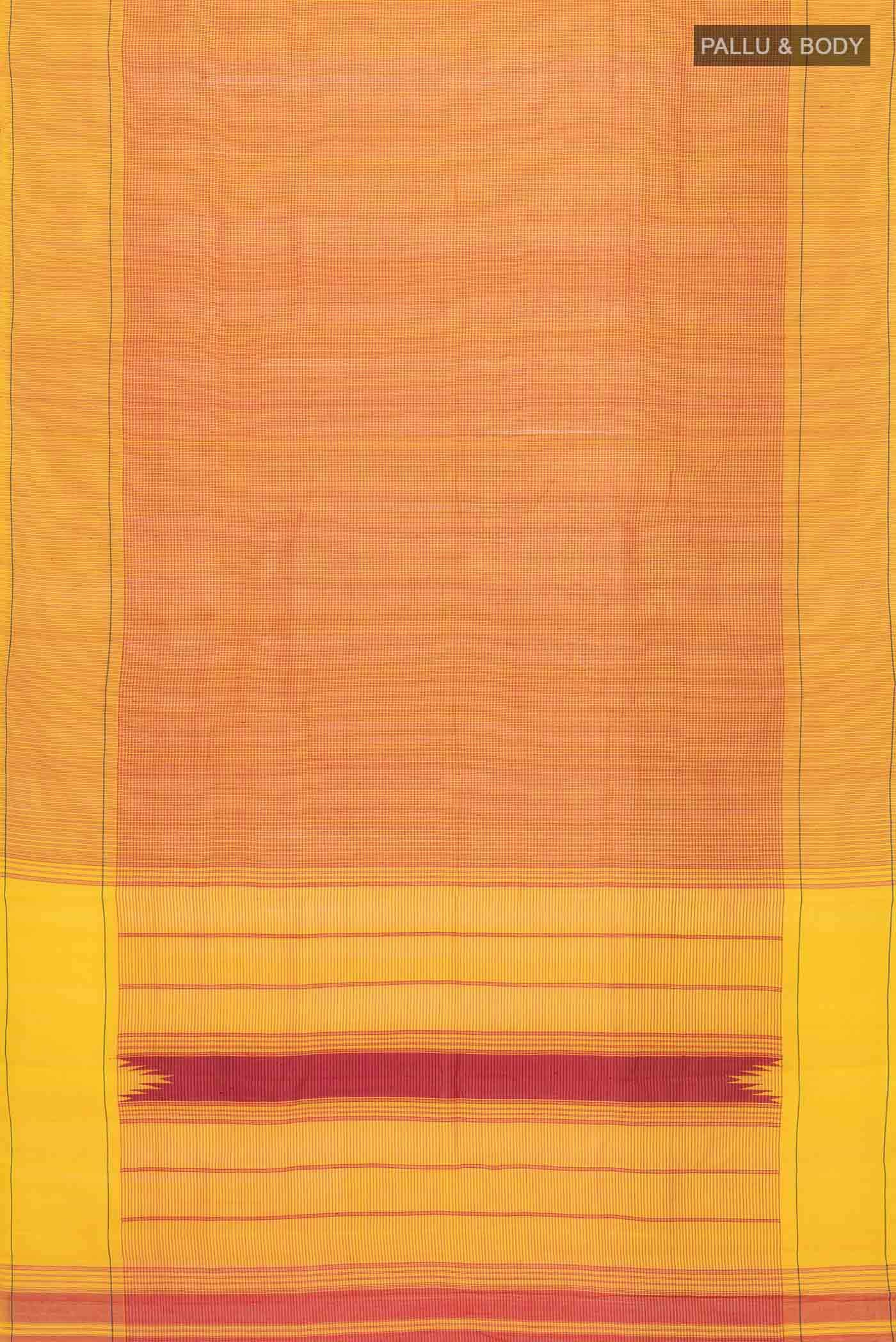 Yellow Kanchi Cotton Saree
