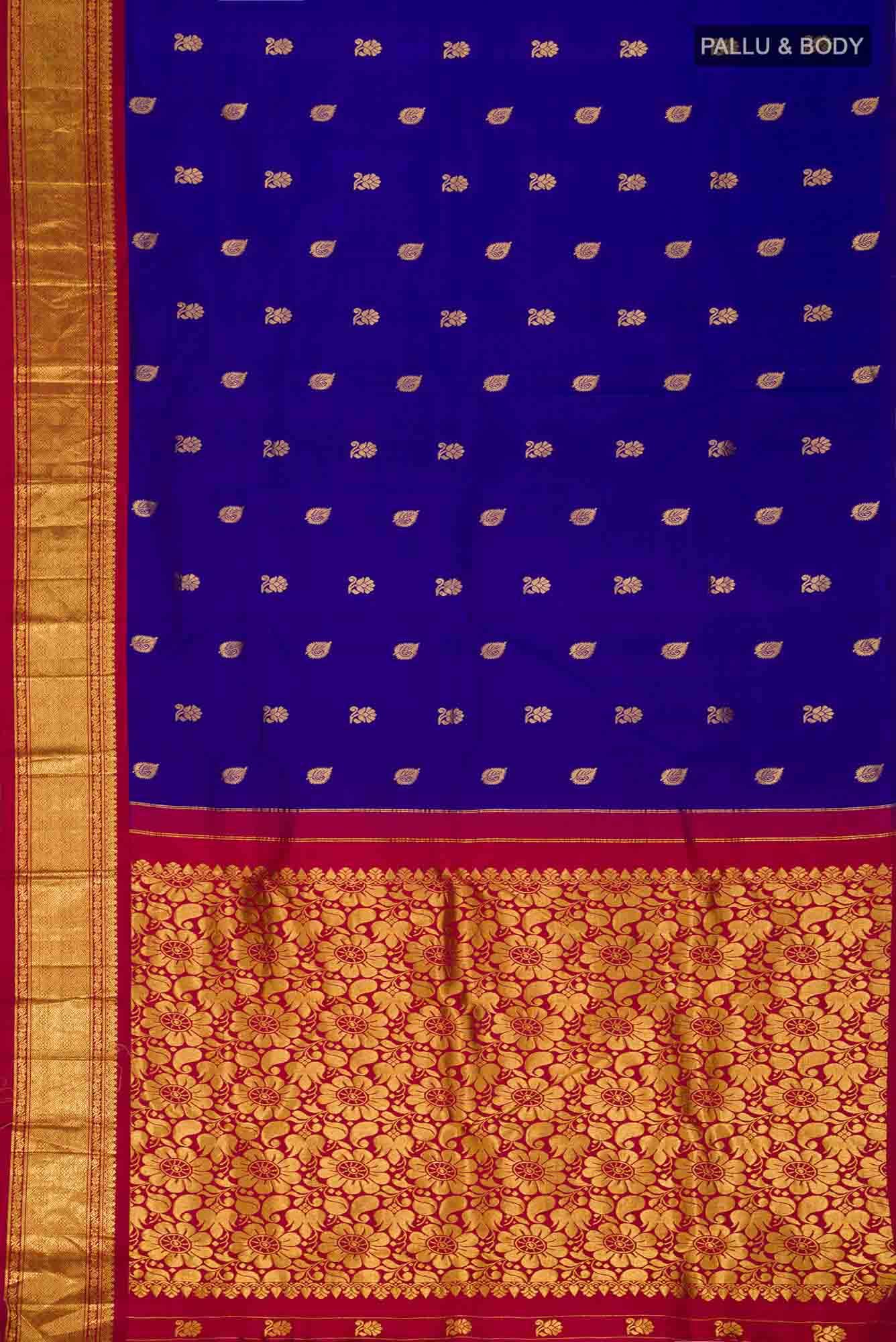 Blue Kanchipuram Silk Saree