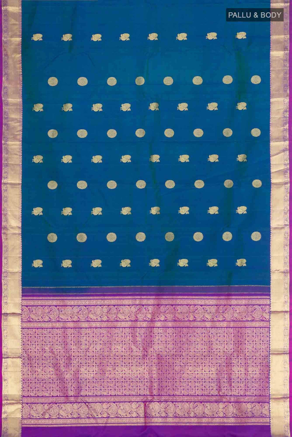 Blue Kanchipuram Silk Saree