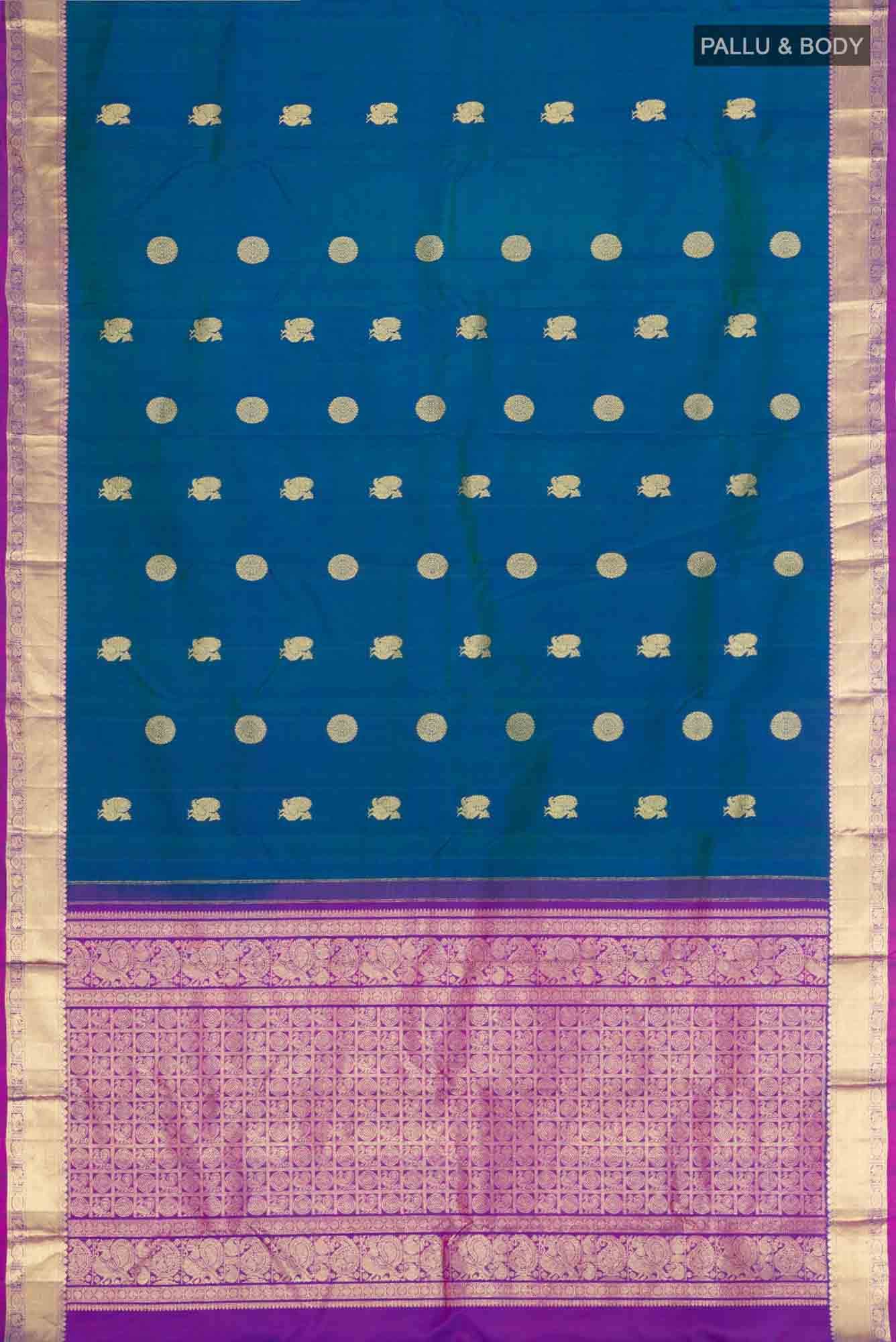 Blue Kanchipuram Silk Saree