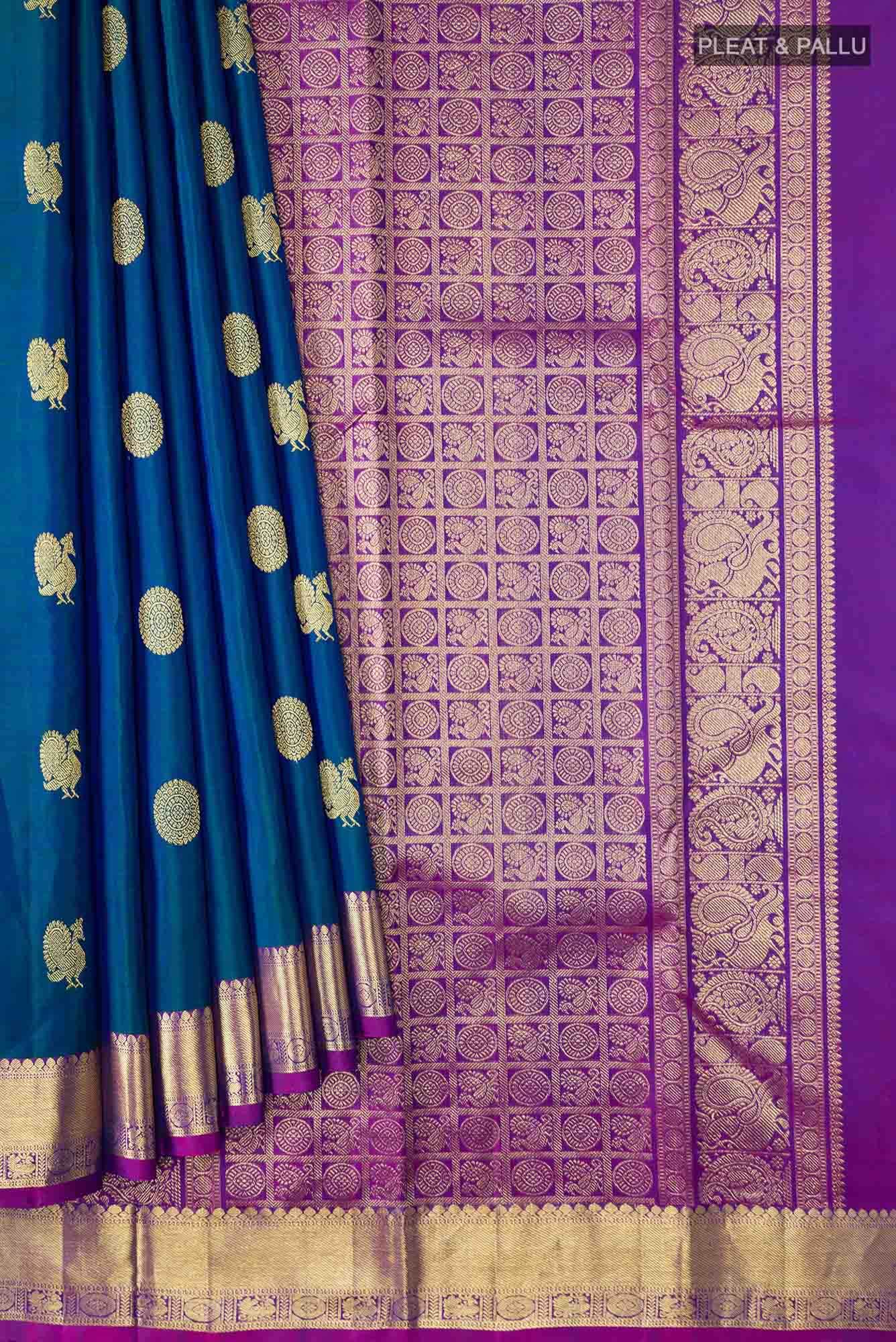 Blue Kanchipuram Silk Saree