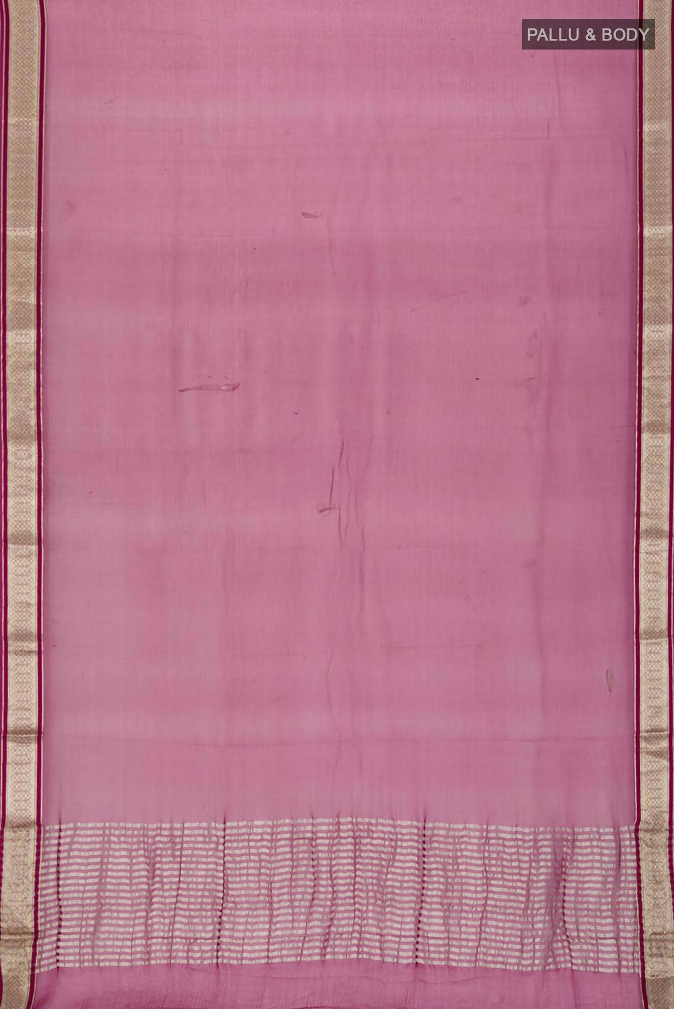 Dark Pink Mysore Chiffon Saree