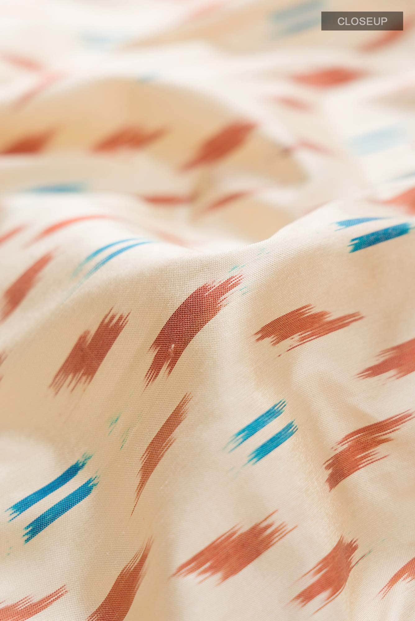Cream Pochampally Silk Saree