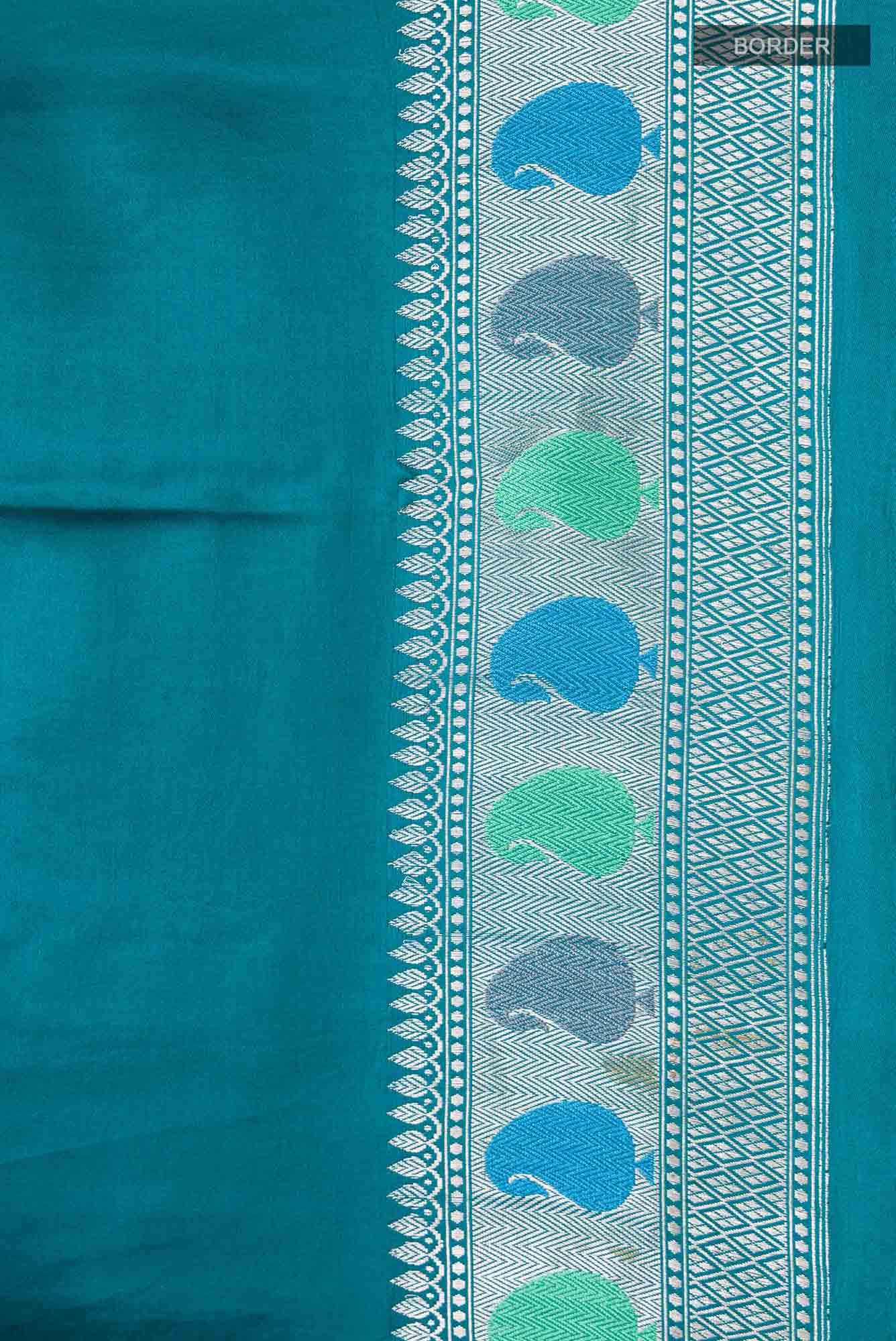 Blue Banarasi Silk Saree