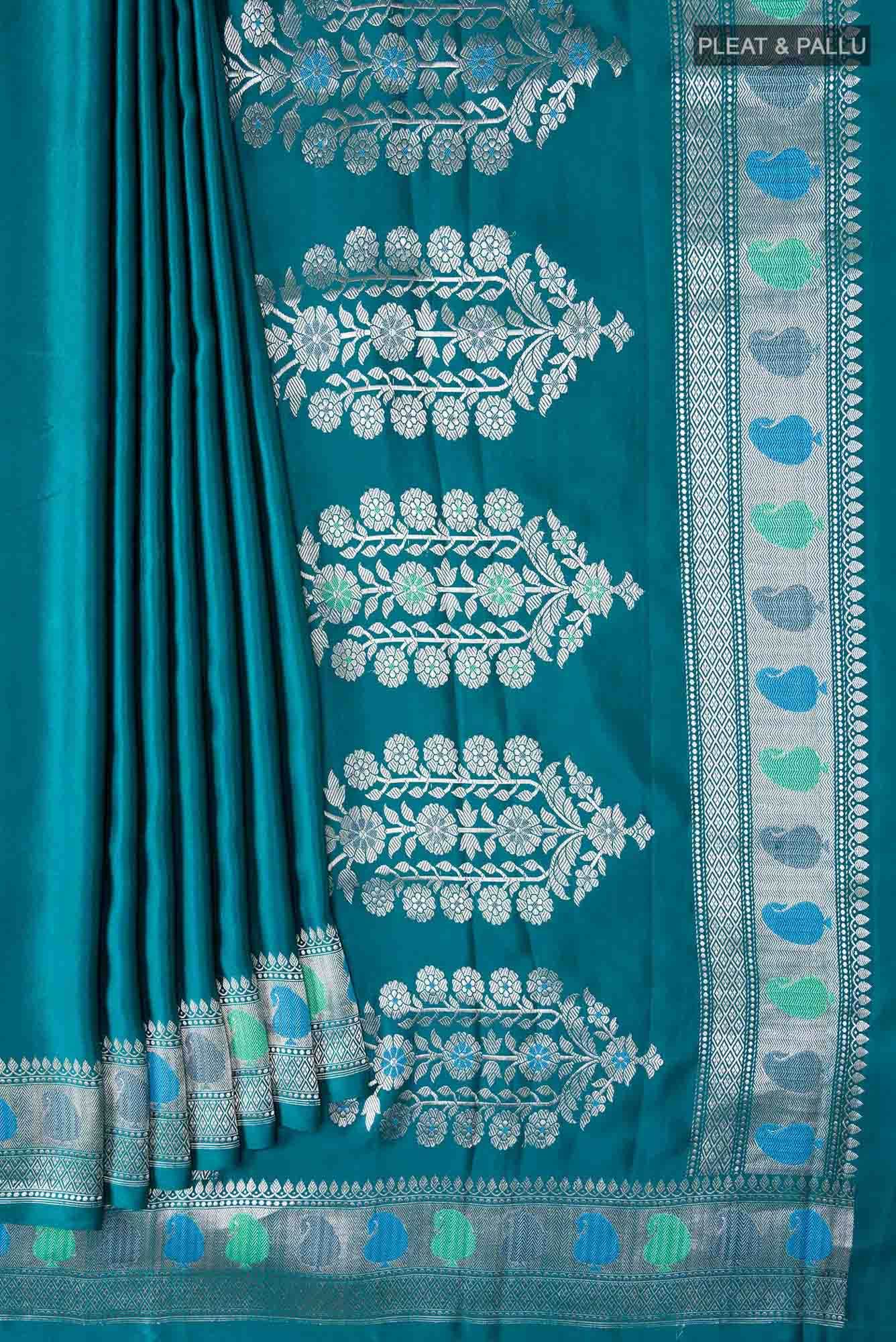 Blue Banarasi Silk Saree