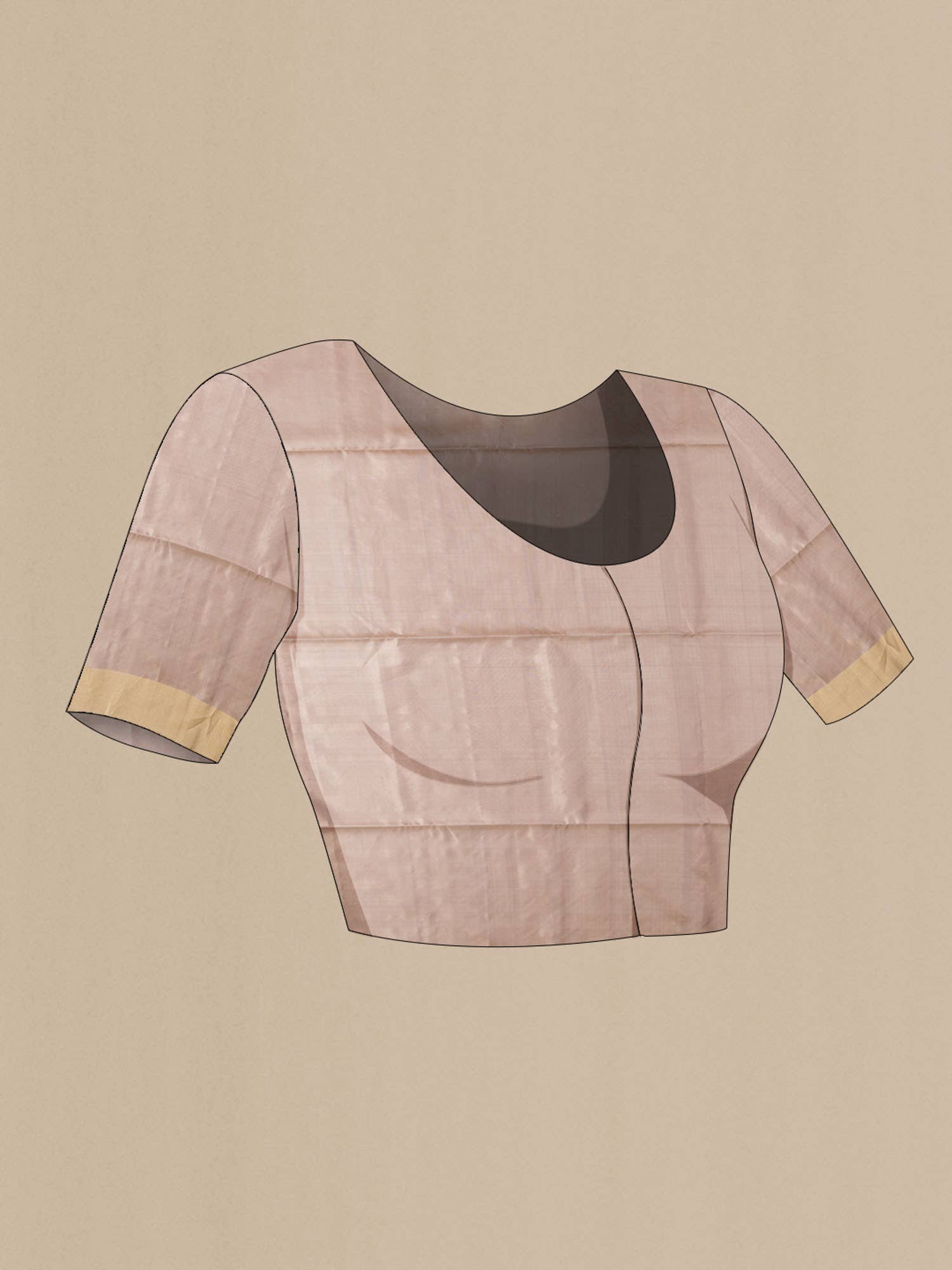 Beige Soft Silk Saree