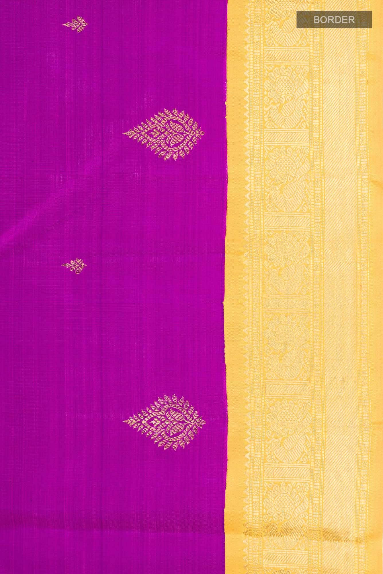 Pure Silk Pure Zari Purple Kanchipuram Saree