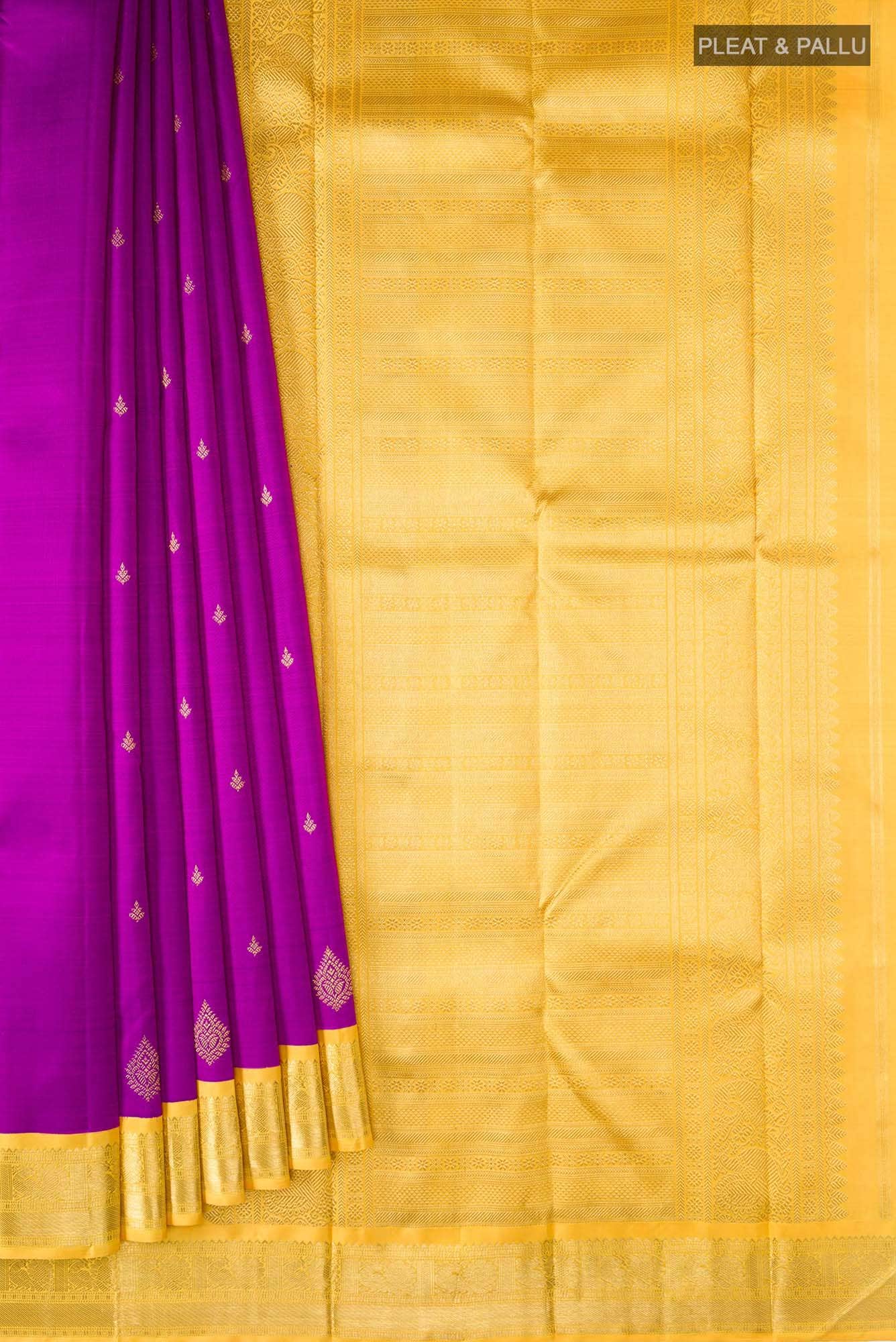 Pure Silk Pure Zari Purple Kanchipuram Saree