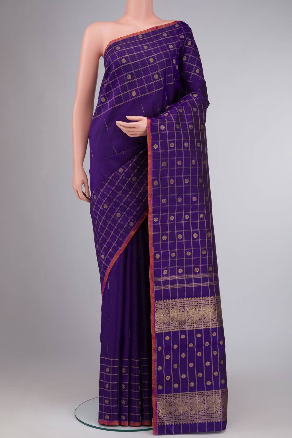 Blue Kanchipuram Silk Saree