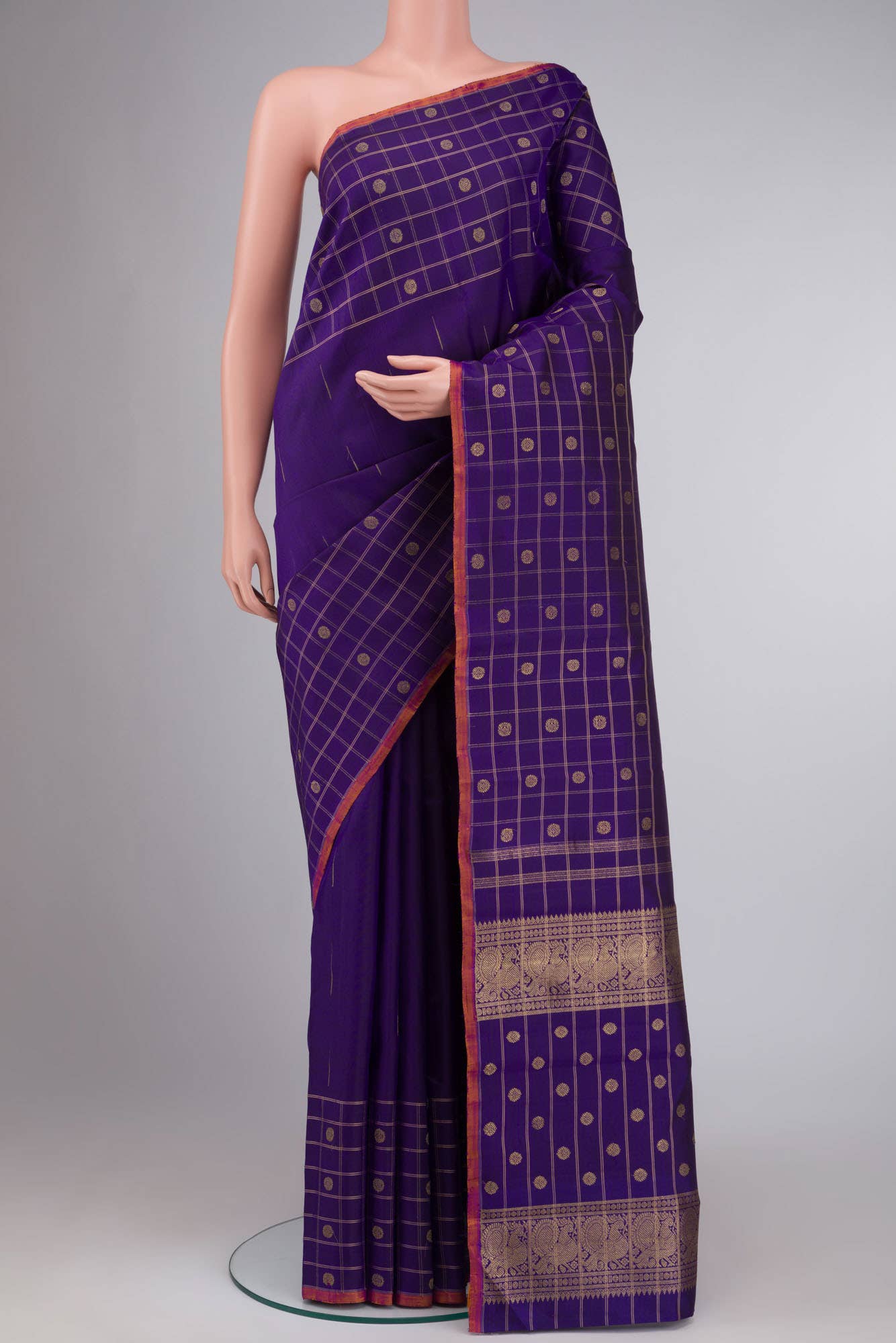 Blue Kanchipuram Silk Saree