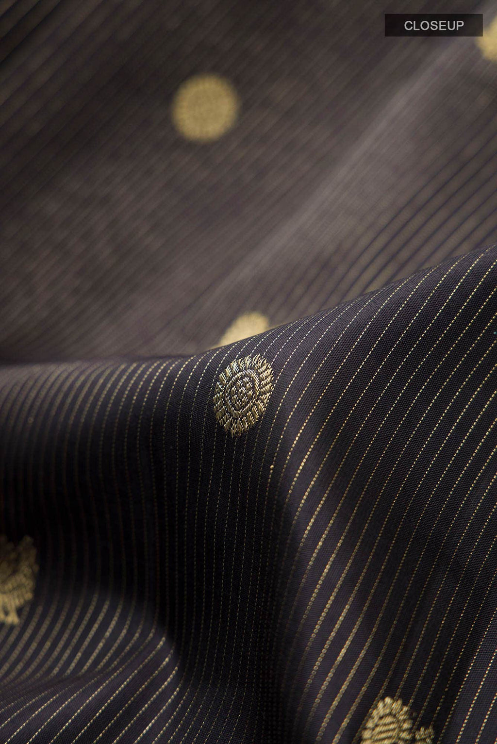 Black Kanchipuram Silk Saree