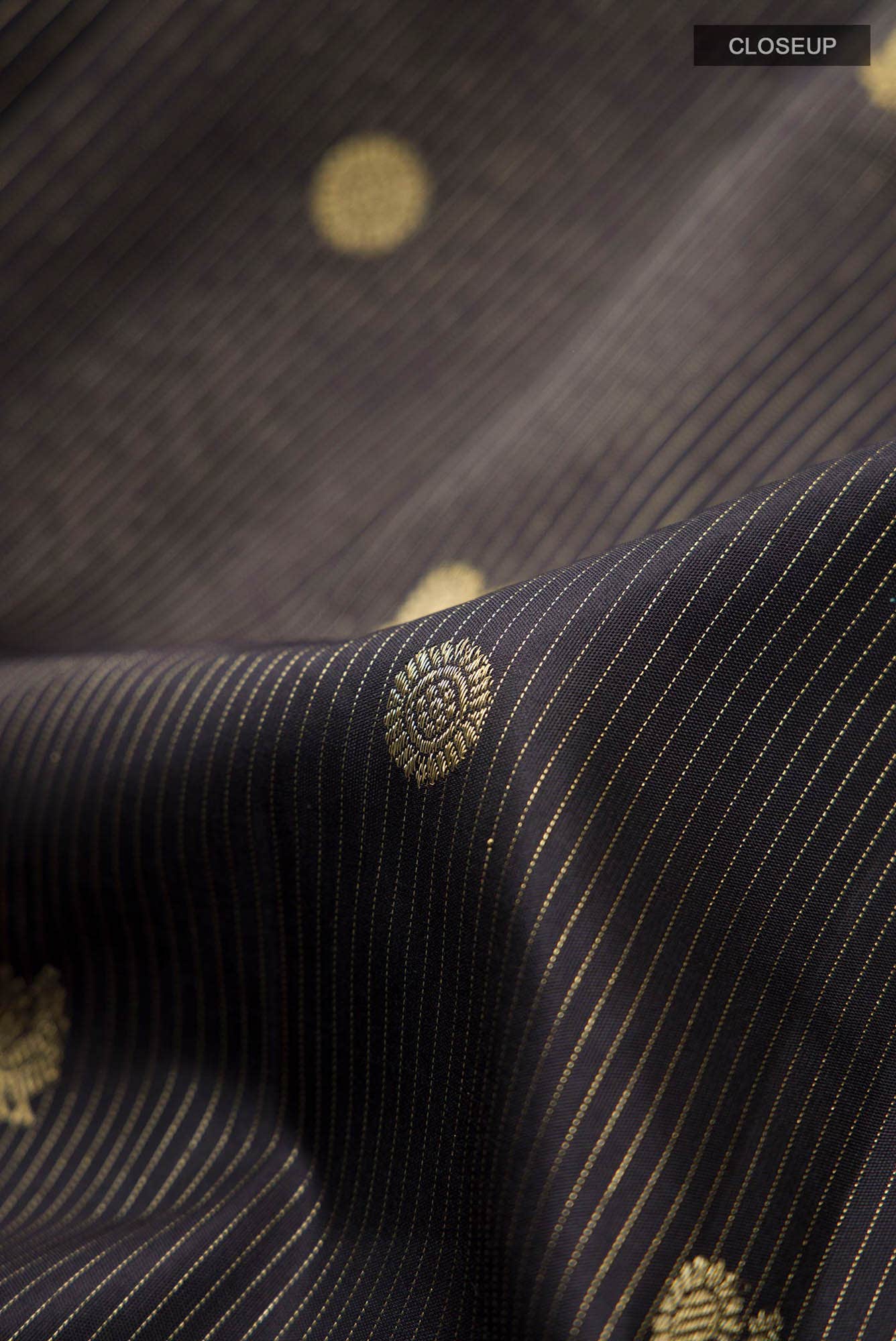 Black Kanchipuram Silk Saree