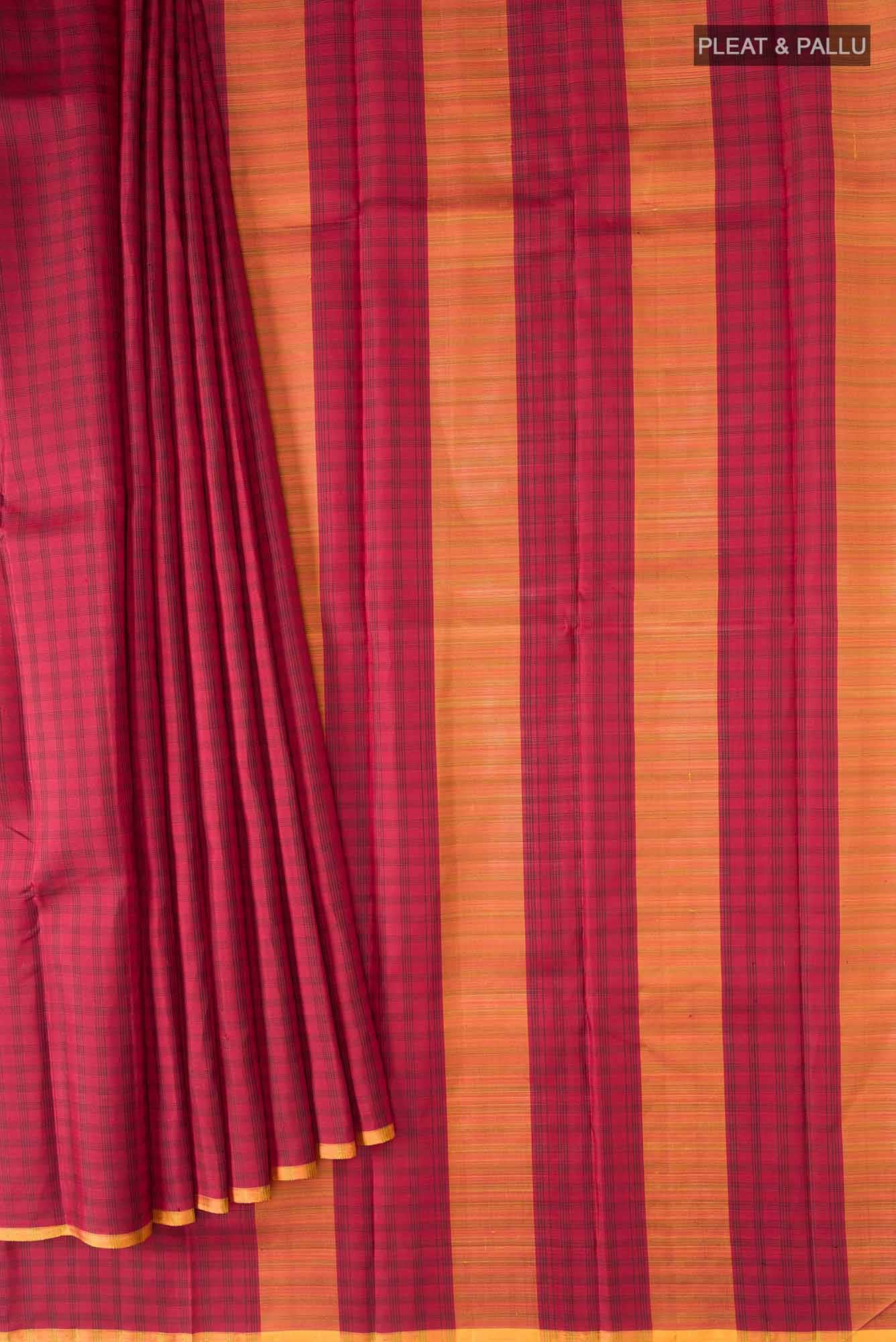 Maroon Kanchipuram Silk Saree