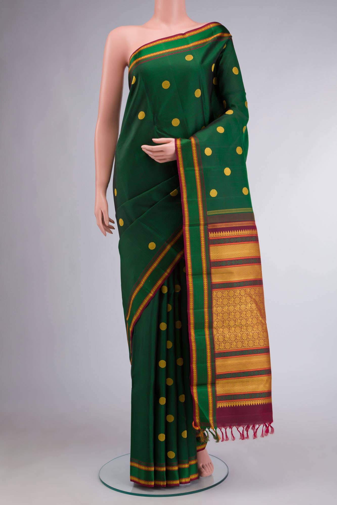 Green Kanchipuram Saree