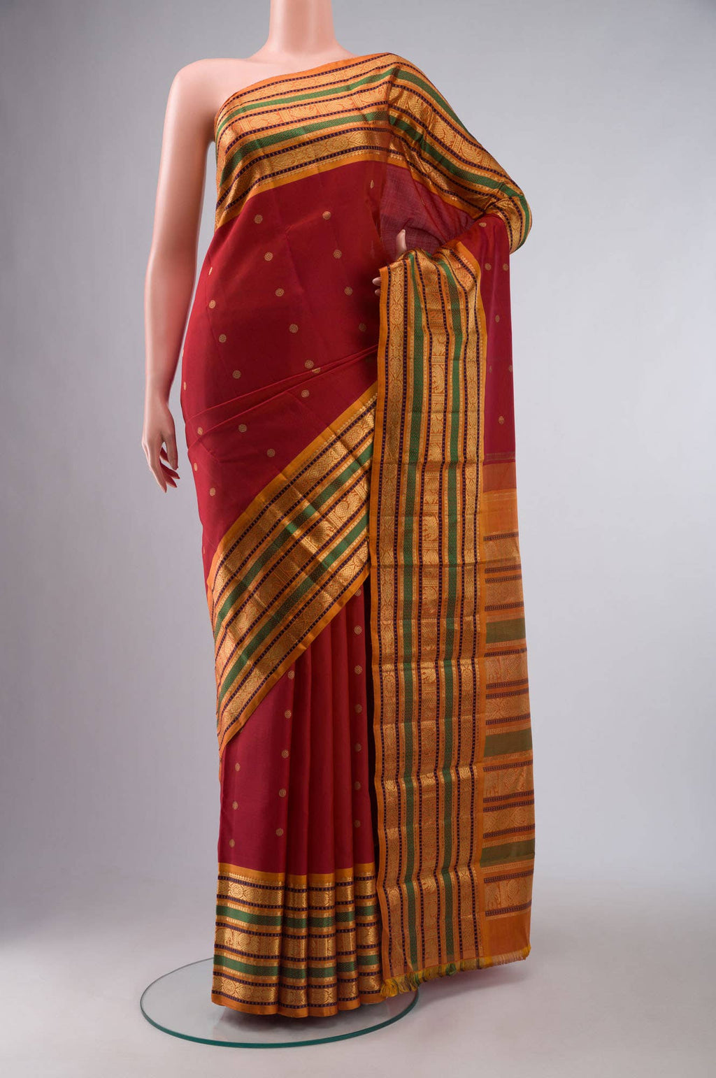 Pure Silk Pure Zari Pink Kanchipuram Saree