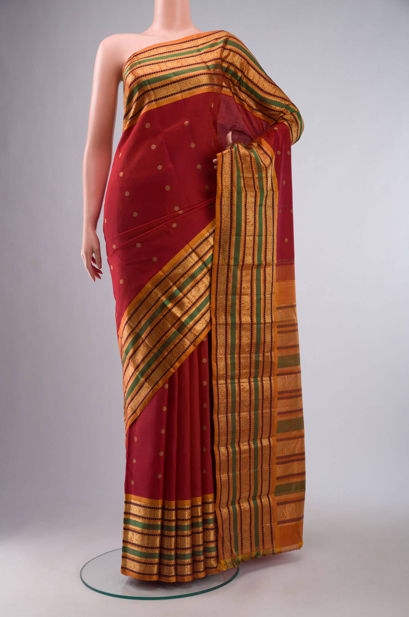 Pure Silk Pure Zari Pink Kanchipuram Saree